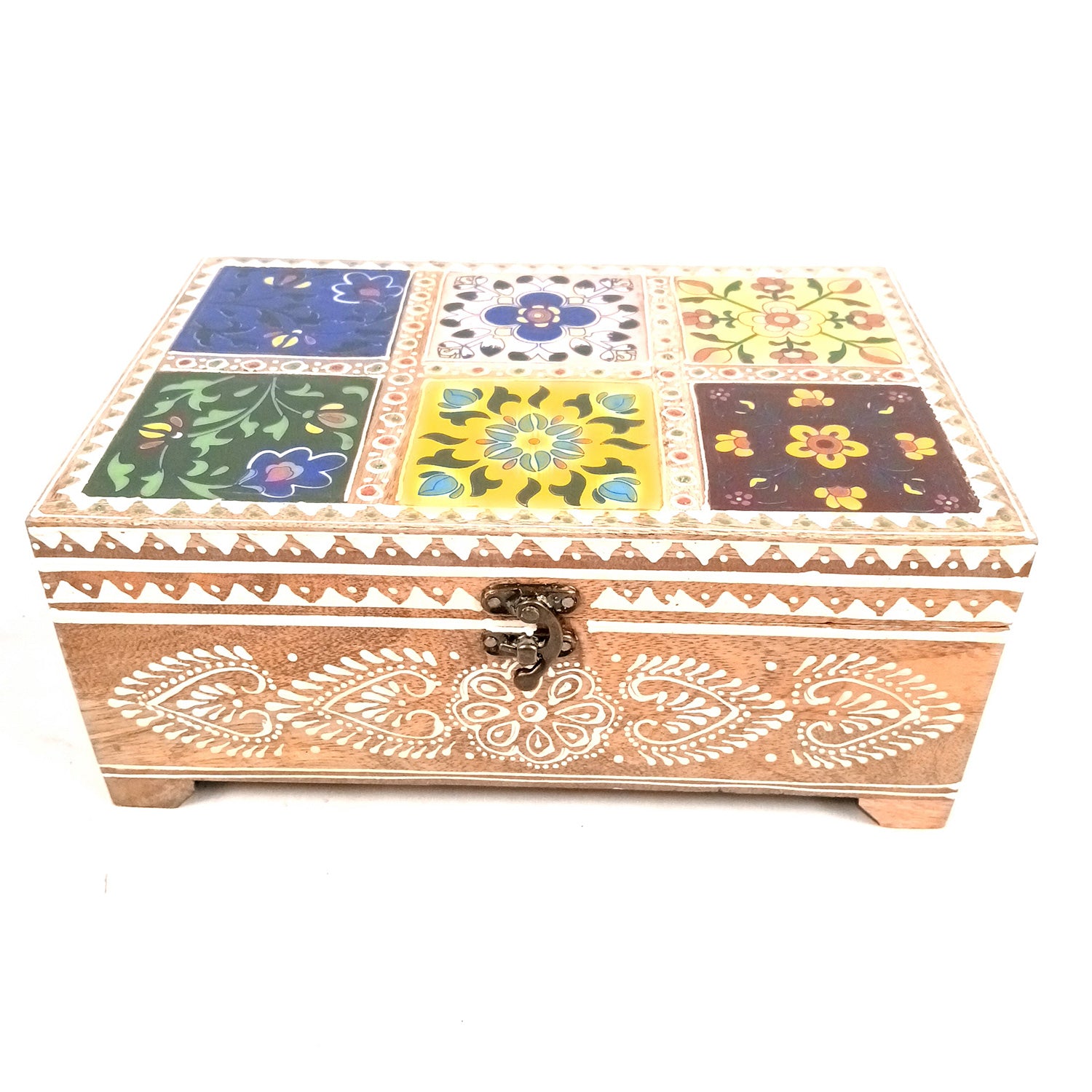 Makeup Storage Box | Jewellery Organizer - 4 Inches- Apkamart #Colour_Multicolor