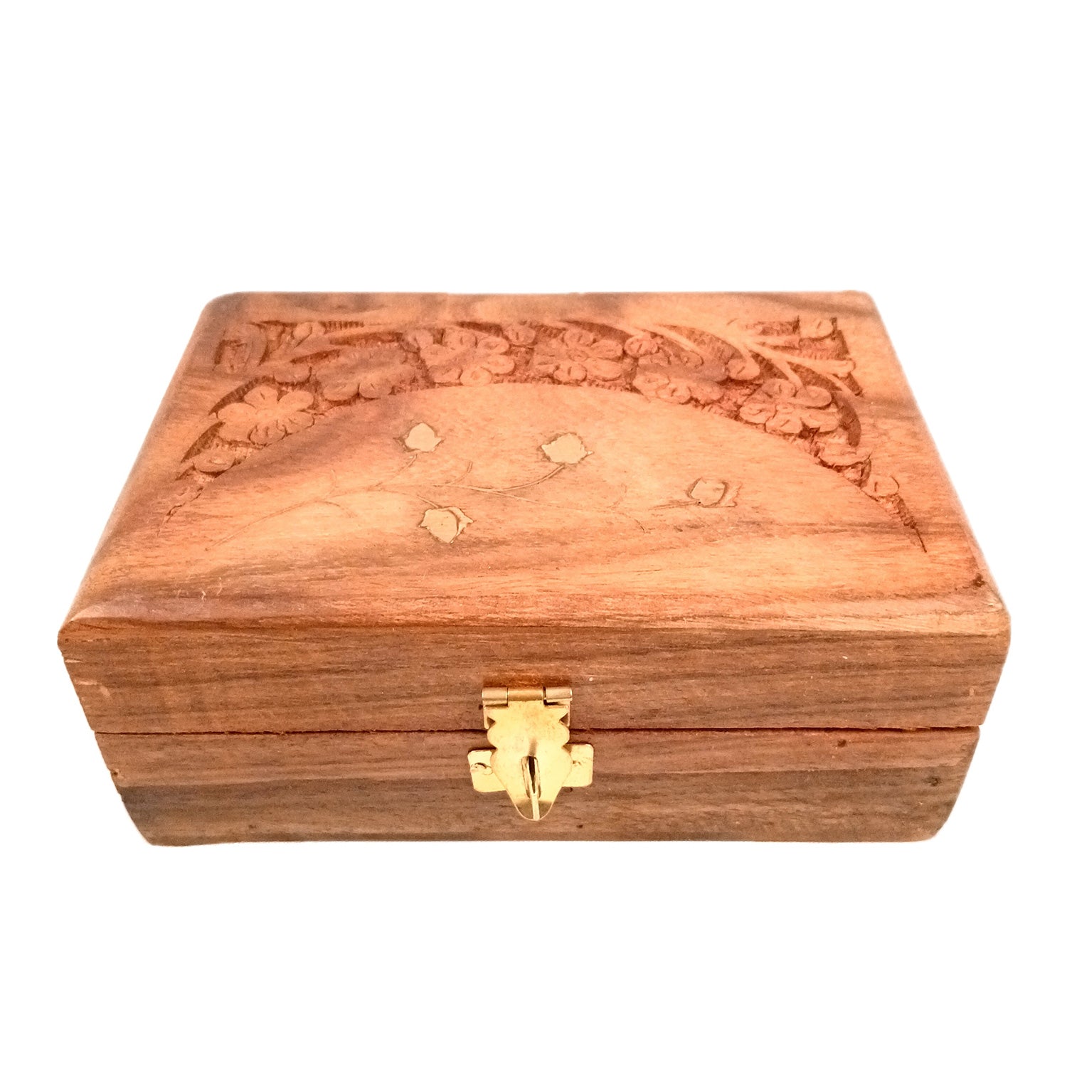 Jewelry Box Antique | Multi-Purpose Wooden Organizer | Decorative Jewelry Box with Lock - For Home Decor, Earring, Necklace & Gifts - 6 Inch - Apkamart