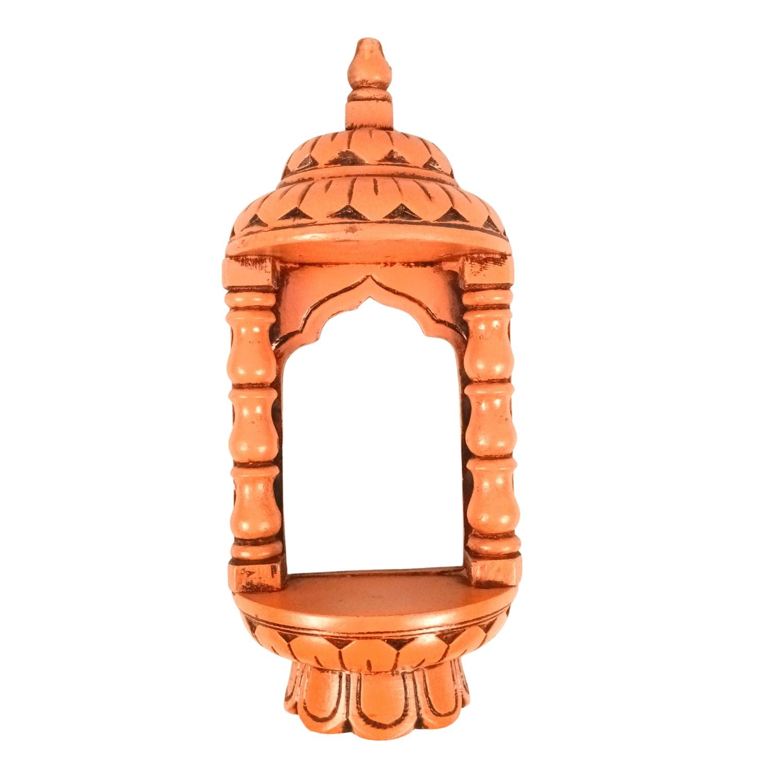 Wooden Jharokha Frame | Rajasthani Wall Decor - 14 inch-Apkamart