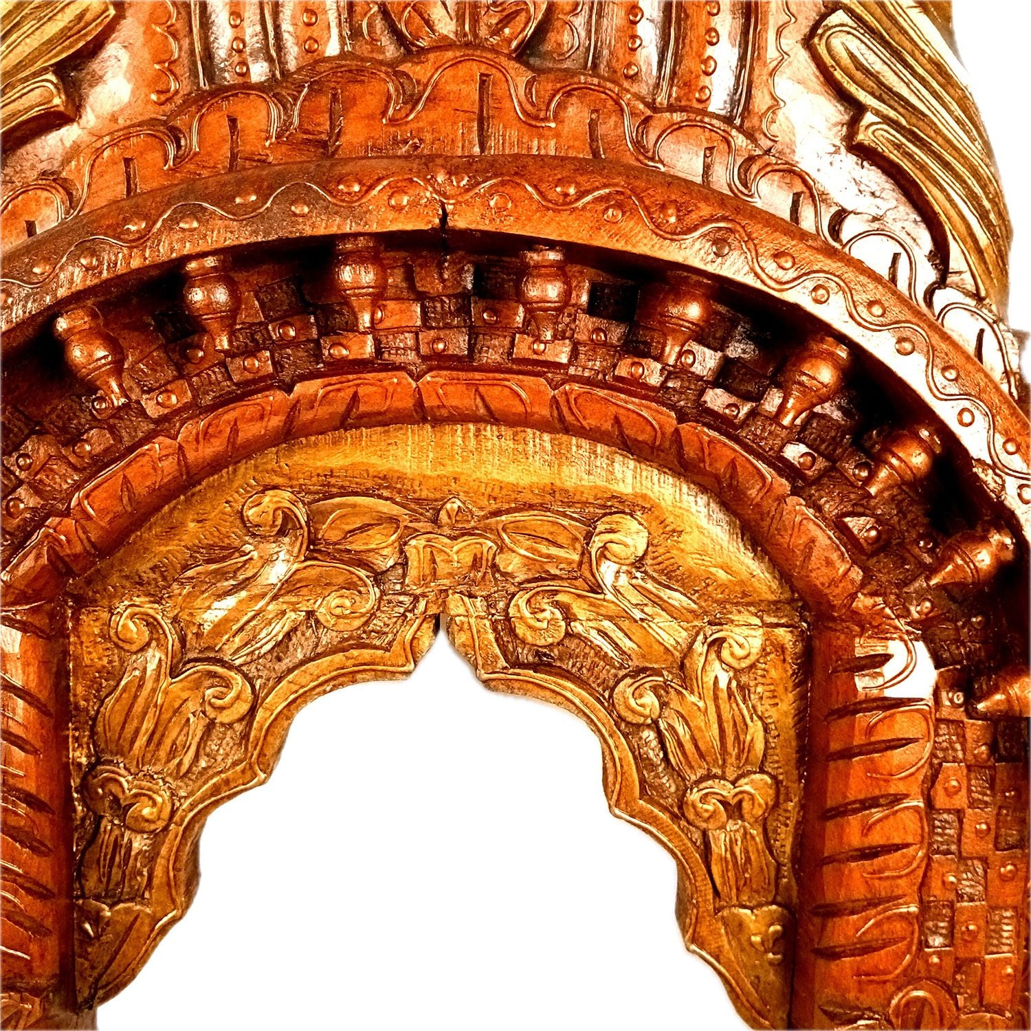 Jharokha Wall Hanging Big | Wooden Jharokha Hangings for Photo Frame & Mirrors - Decorative Jharokhas For Home, Wall Decor, Living room, Entrance Decoration & Gifts - 36 Inch - Apkamart #Color_Brown