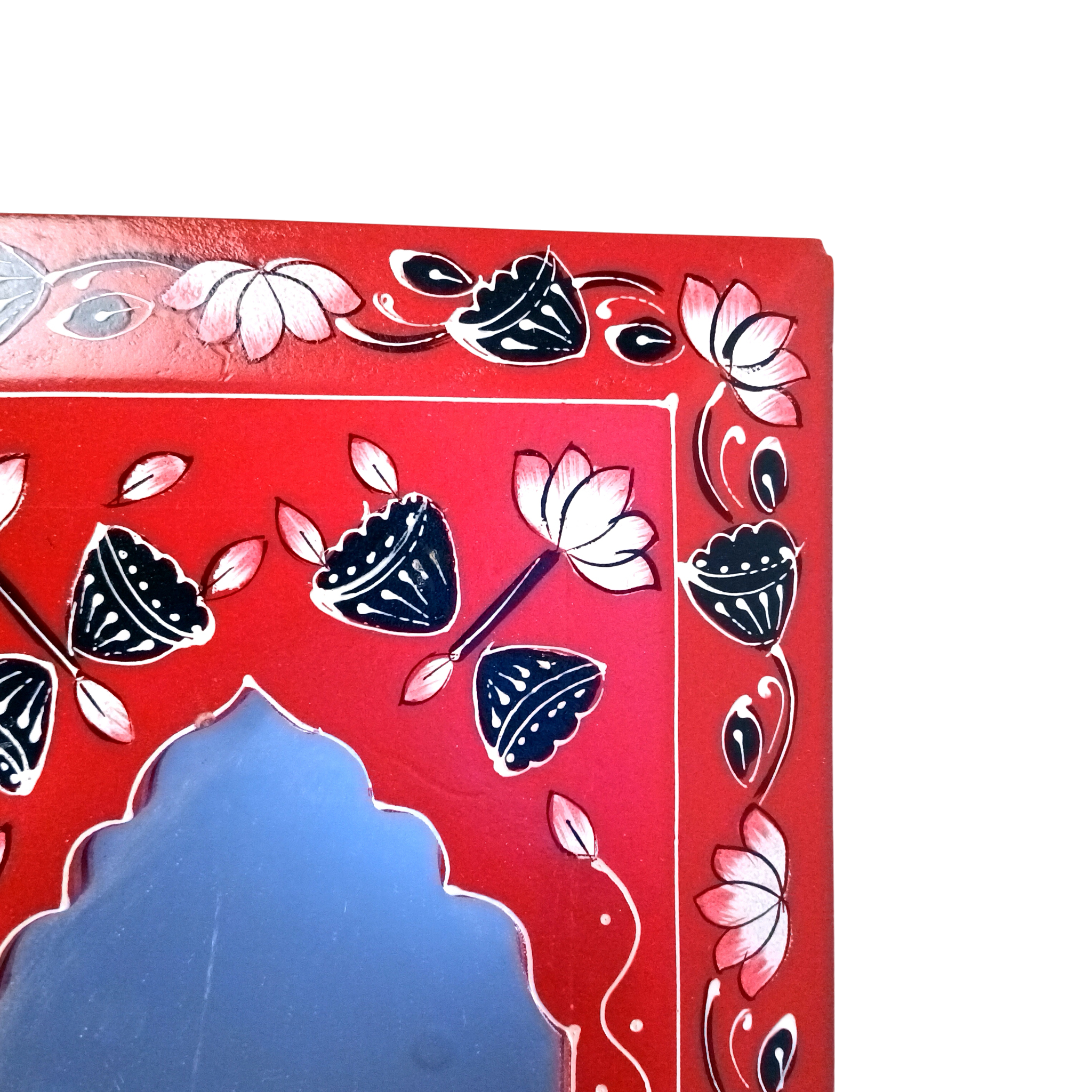 Handcrafted Wooden Mirror Frame | Decorative Wall Hanging | Wooden Wall Decor for Home, Living Room & Bedroom - 18 Inch (Pack Of 2) - Apkamart