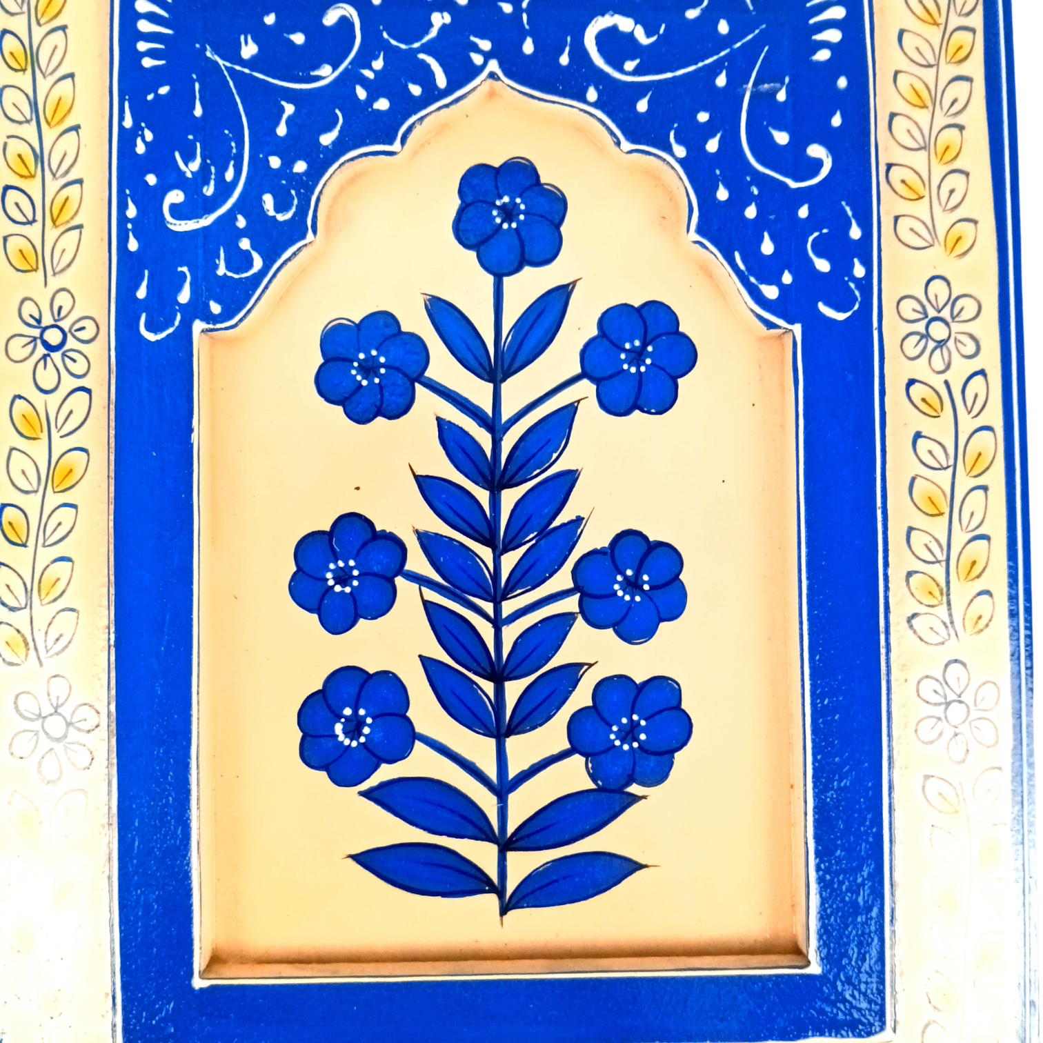 Handcrafted Wooden Painting Frame | Decorative Wall Hanging for Home & Living Room Decor | Wooden Art Frame | Handicraft Wall Art - 12 Inch (Pack Of 3) - Apkamart