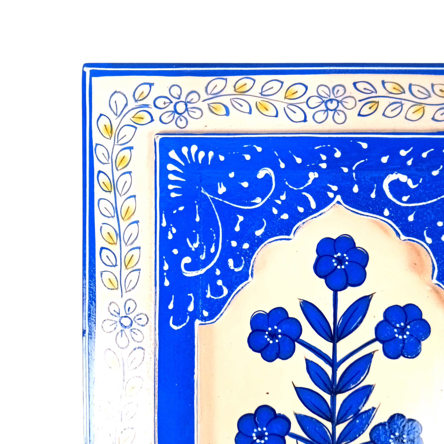 Handcrafted Wooden Painting Frame | Decorative Wall Hanging for Home & Living Room Decor | Wooden Art Frame | Handicraft Wall Art - 12 Inch (Pack Of 3) - Apkamart