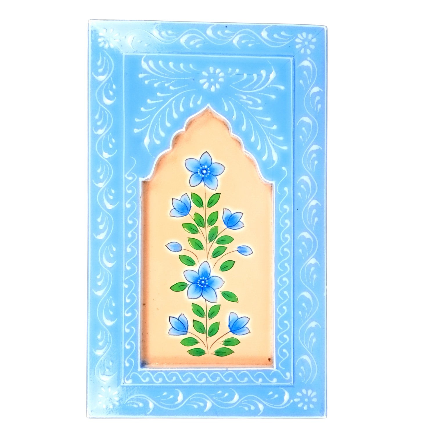 Handcrafted Wooden Frame | Decorative Painting Wall Hanging | Wooden Wall Decor for Home, Living Room| Traditional Handcrafted Home Decoration - 15 Inch - Apkamart
