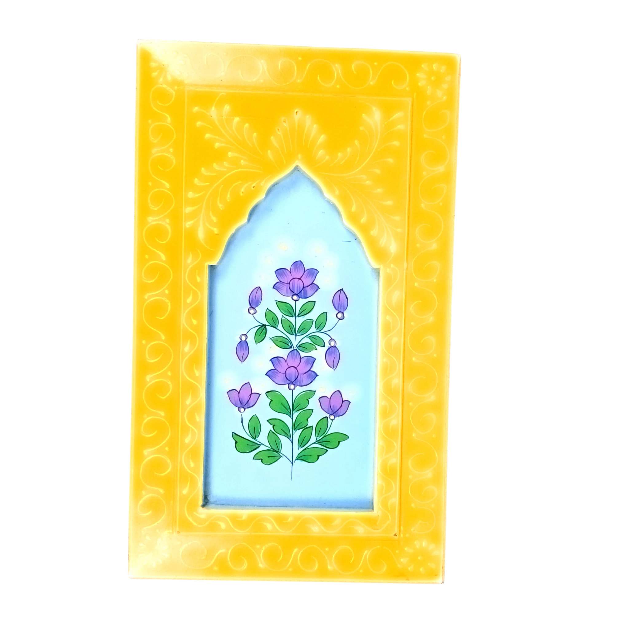 Handcrafted Wooden Painting Frame | Decorative Wall Hanging Photo Frame for Home & Living Room Décor | Wooden Art Frame | Traditional Wall Art - 15 Inch - Apkamart