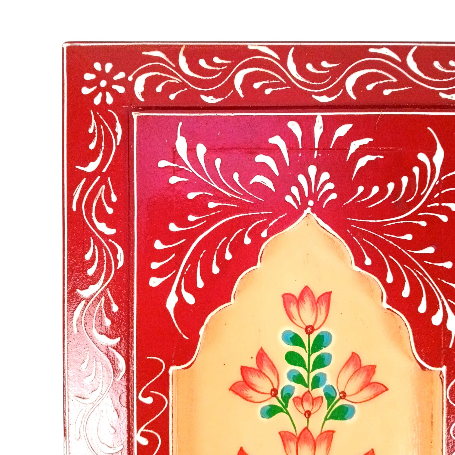 Handcrafted Wooden Painting Frame | Decorative Wall Hanging For Living Room Décor | Wooden Art Frame | Traditional Wall Art - 15 Inch (Pack Of 2) - Apkamart