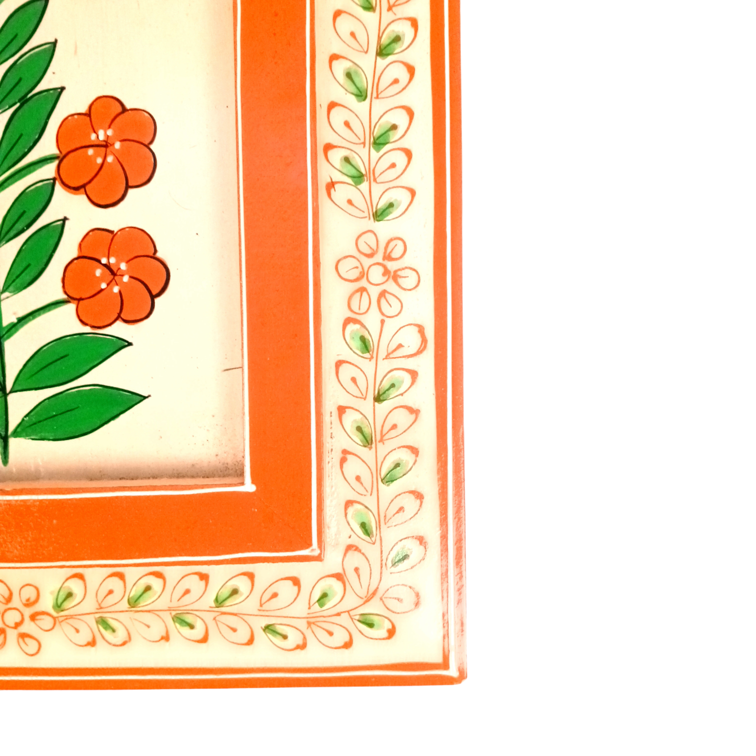 Handcrafted Wooden Painting Frame | Decorative Wall Hanging for Home & Living Room Decor | Wooden Art Frame | Traditional Wall Art - 12 Inch - Apkamart 