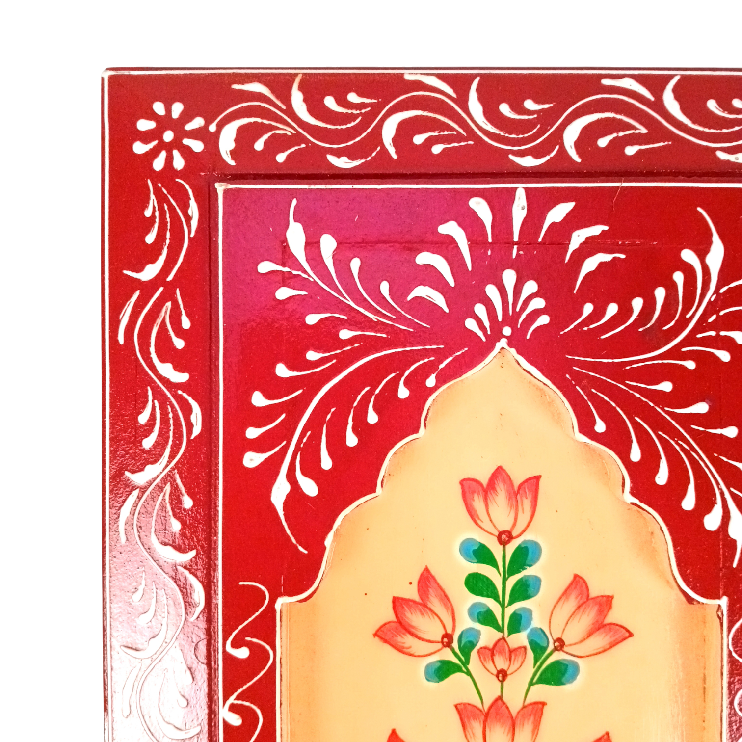 Handcrafted Wooden Painting Frame | Decorative Wall Hanging For Living Room Décor | Wooden Art Frame | Traditional Wall Art - 15 Inch - Apkamart