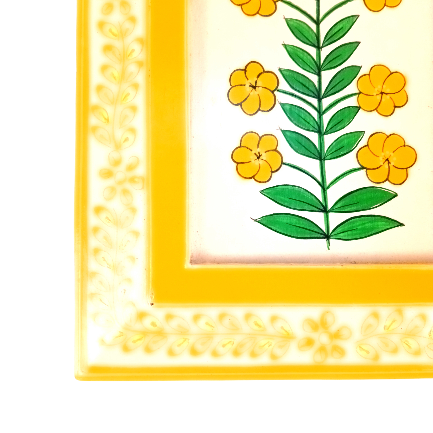 Handcrafted Wooden Painting Frame | Decorative Wall Hanging for Home & Living Room Decor | Wooden Art Frame | Handicraft Wall Art - 12 Inch (Pack Of 3) - Apkamart