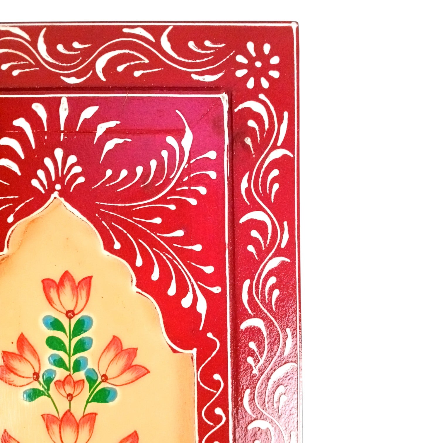 Handcrafted Wooden Painting Frame | Decorative Wall Hanging For Living Room Décor | Wooden Art Frame | Traditional Wall Art - 15 Inch