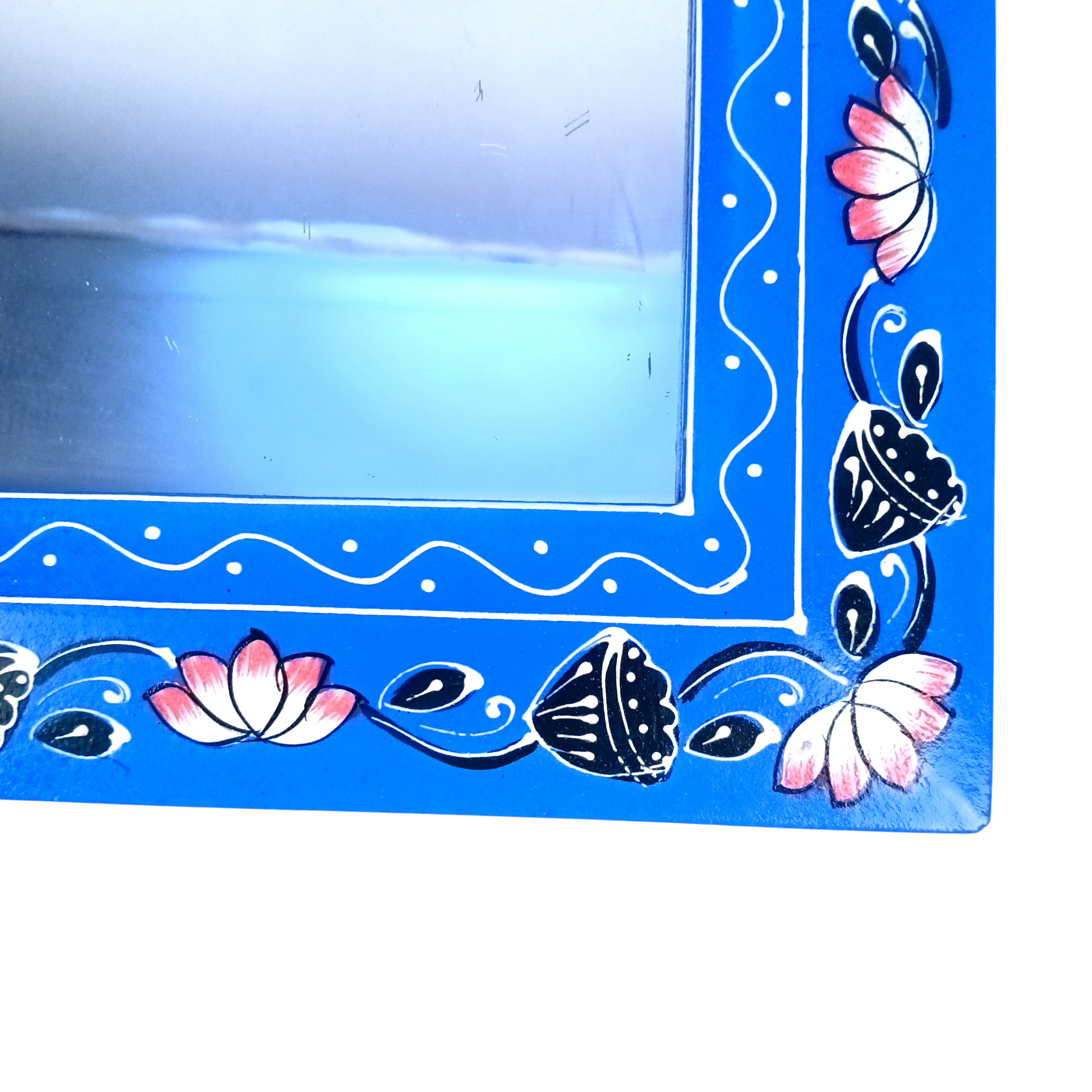 Handcrafted Wooden Mirror Frame | Wall Decor for Home, Living Room| Decorative Wall Hanging Frame for Mirror or Photos | Traditional Home Decor Frame - 18 Inch (Pack Of 3) - Apkamart