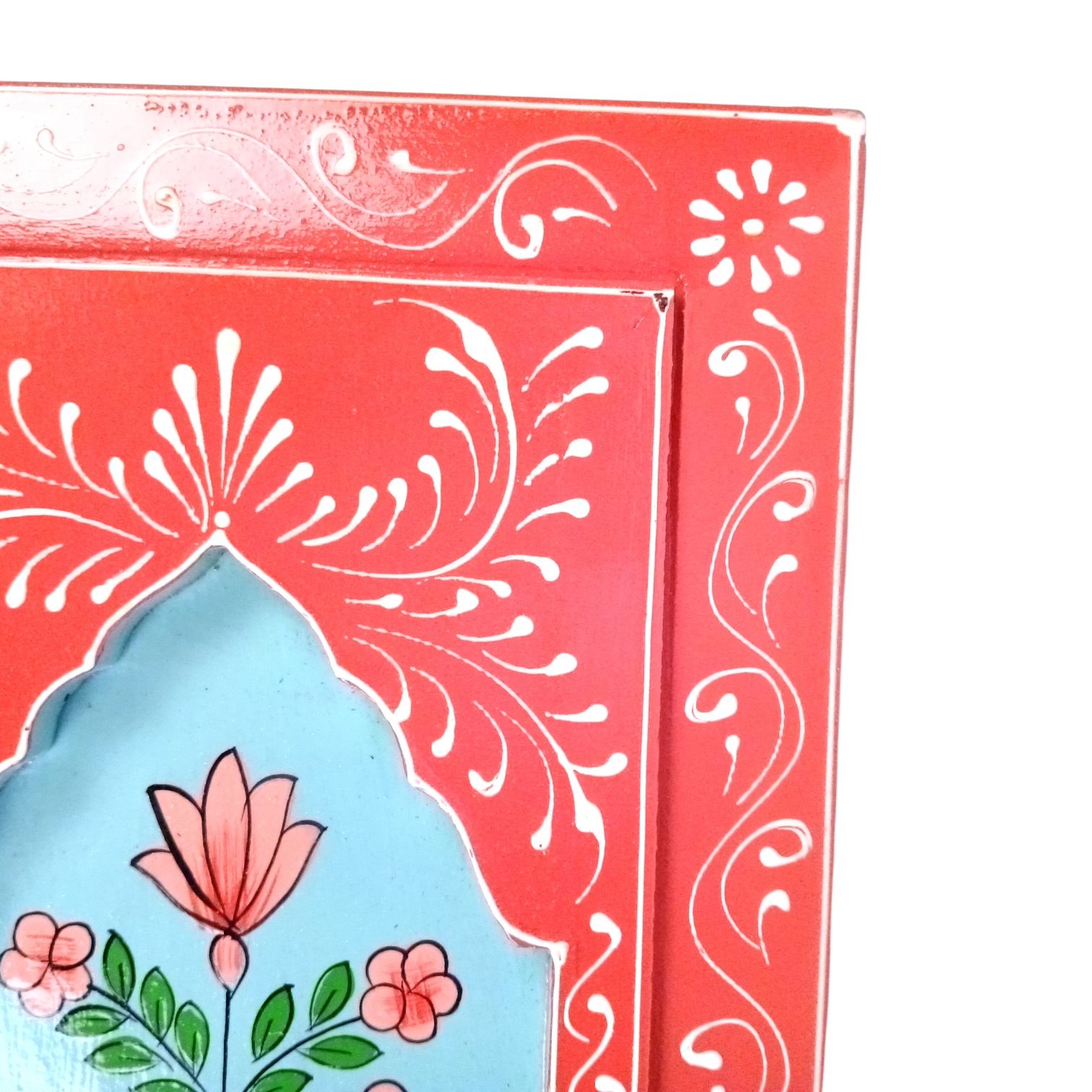 Handcrafted Wooden Painting Frame | Decorative Wall Hanging Photo Frame for Home & Living Room Decor | Wooden Art Frame | Traditional Wall Art - 15 Inch - Apkamart