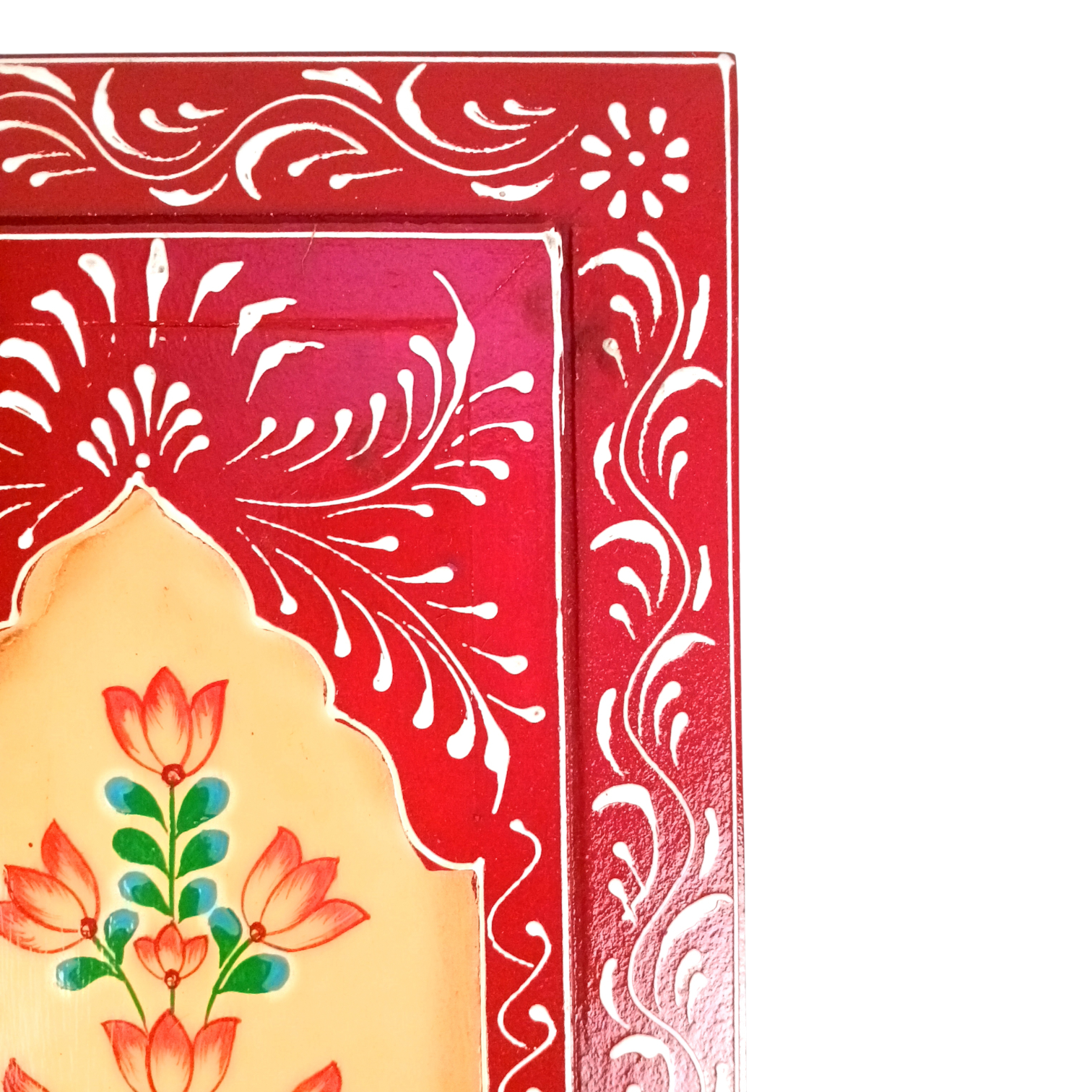 Handcrafted Wooden Painting Frame | Decorative Wall Hanging For Living Room Décor | Wooden Art Frame | Traditional Wall Art - 15 Inch - Apkamart