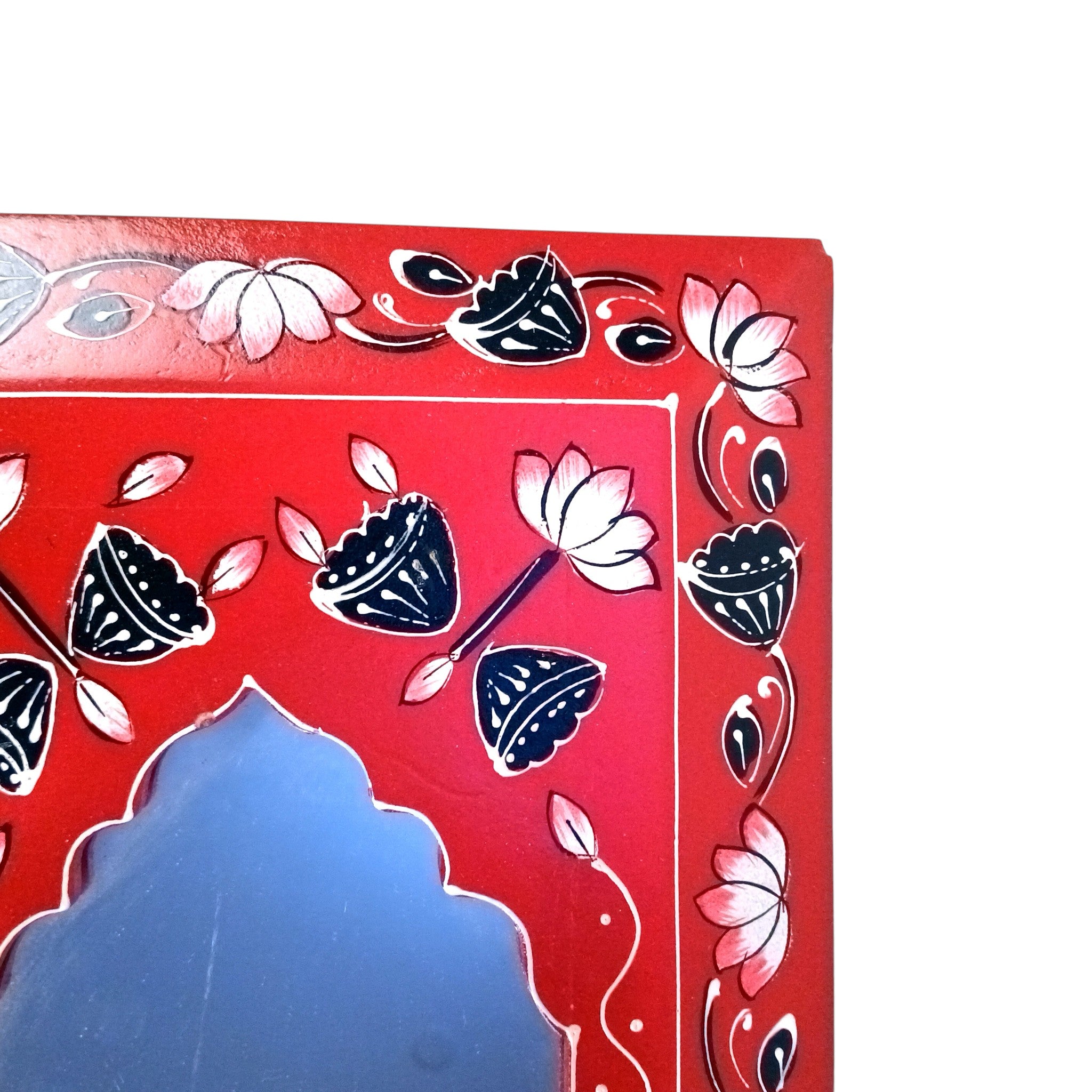 Handcrafted Wooden Mirror Frame | Decorative Wall Hanging | Wooden Wall Decor for Home, Living Room & Bedroom - 18 Inch (Pack Of 2) - Apkamart