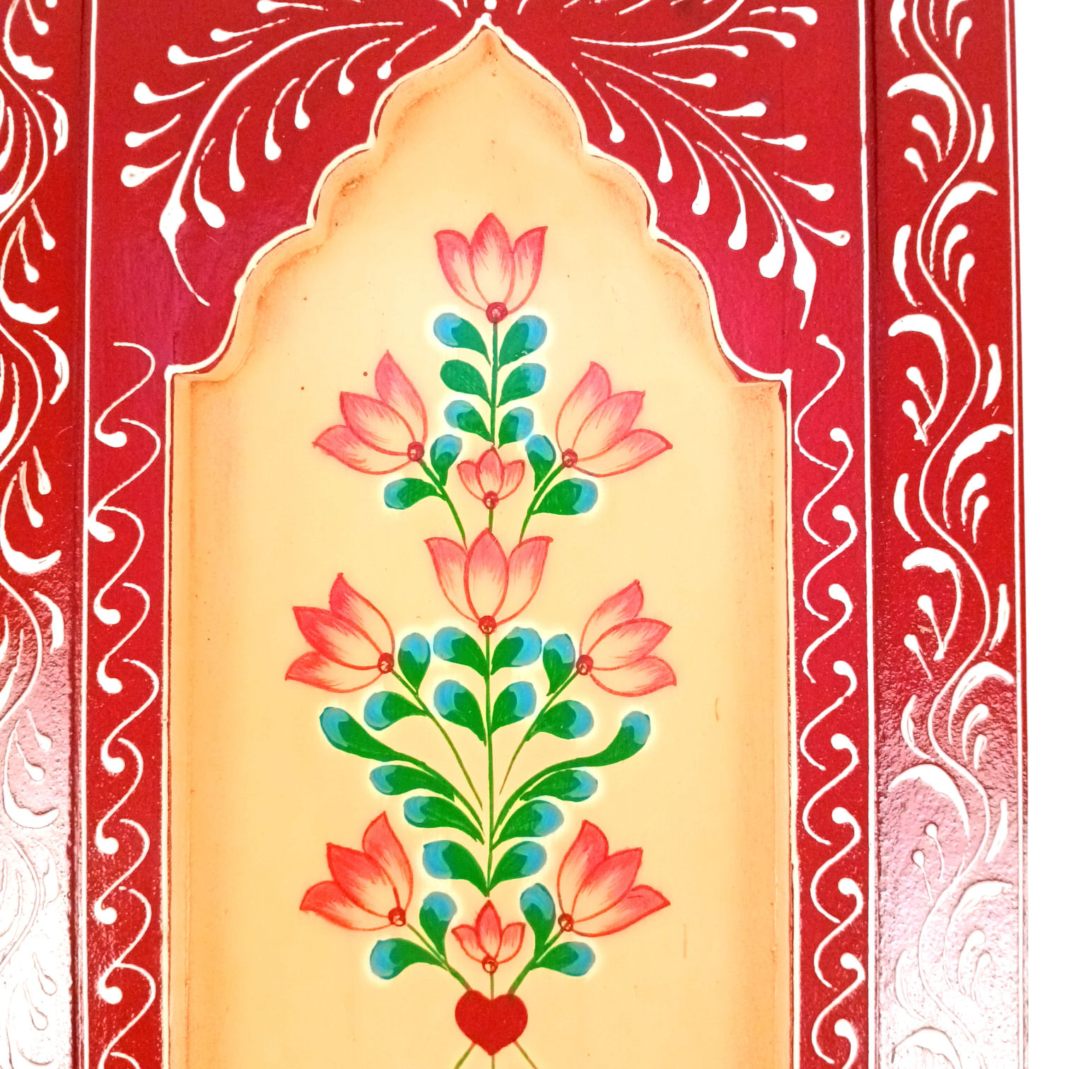 Handcrafted Wooden Painting Frame | Decorative Wall Hanging For Living Room Décor | Wooden Art Frame | Traditional Wall Art - 15 Inch - Apkamart