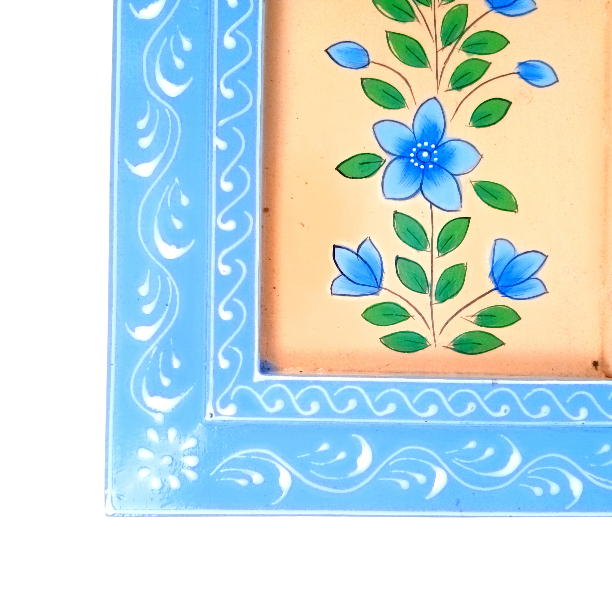 Handcrafted Wooden Frame | Decorative Painting Wall Hanging | Wooden Wall Decor for Home, Living Room| Traditional Handcrafted Home Decoration - 15 Inch - Apkamart