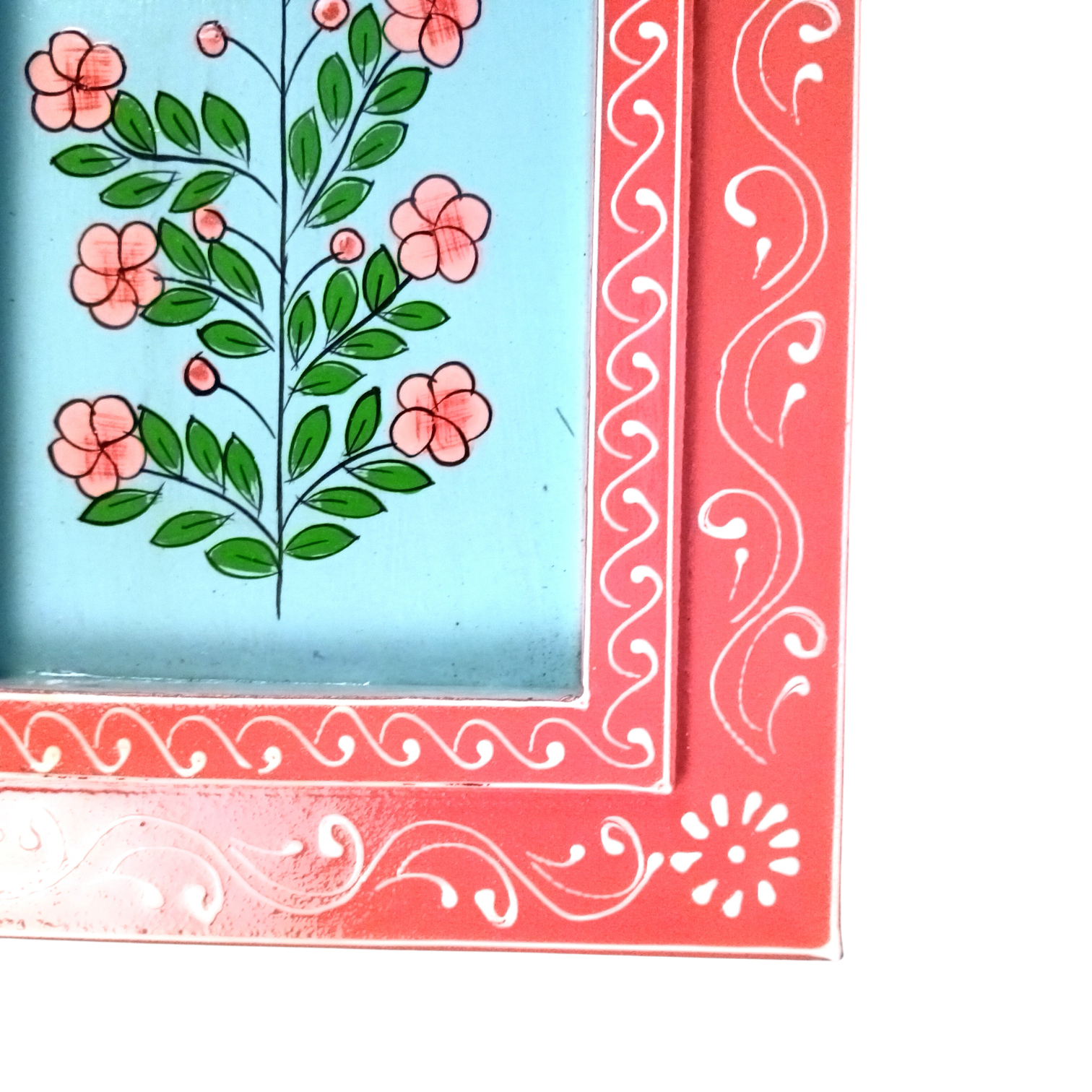 Handcrafted Wooden Painting Frame | Decorative Wall Hanging Photo Frame for Home & Living Room Decor | Wooden Art Frame | Traditional Wall Art - 15 Inch - Apkamart