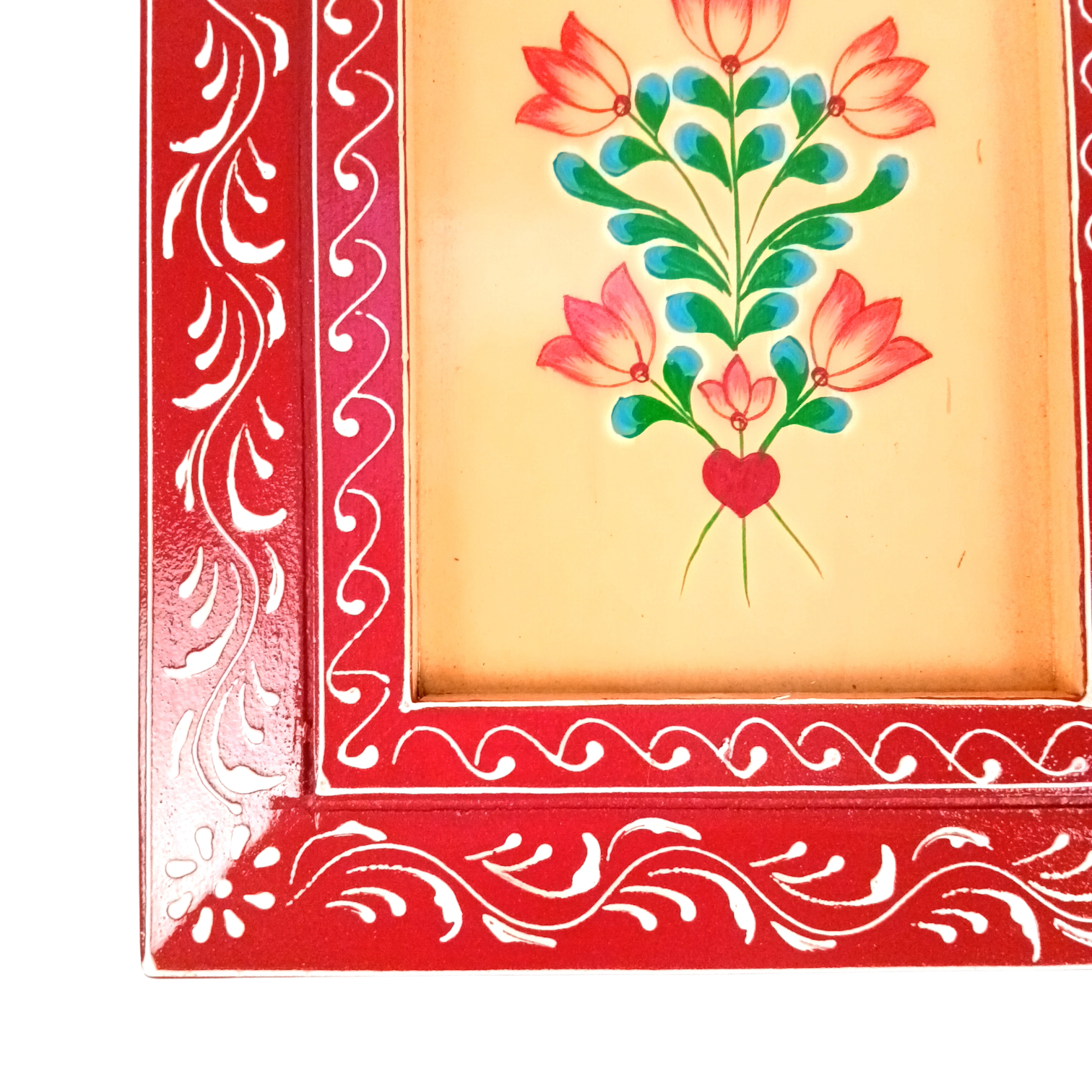 Handcrafted Wooden Painting Frame | Decorative Wall Hanging For Living Room Décor | Wooden Art Frame | Traditional Wall Art - 15 Inch - Apkamart