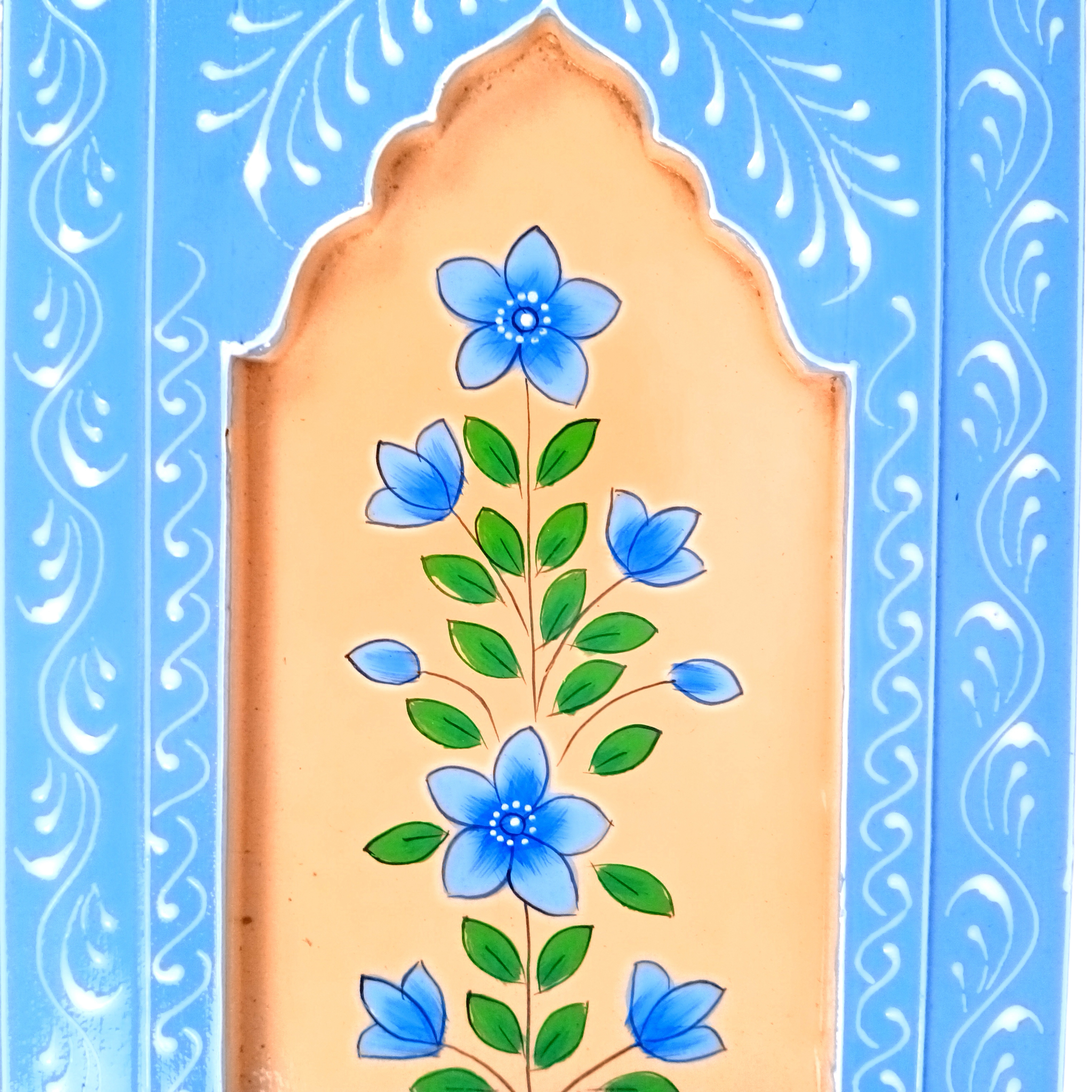 Handcrafted Wooden Frame | Decorative Painting Wall Hanging | Wooden Wall Decor for Home, Living Room| Traditional Handcrafted Home Decoration - 15 Inch (Pack Of 2) - Apkamart