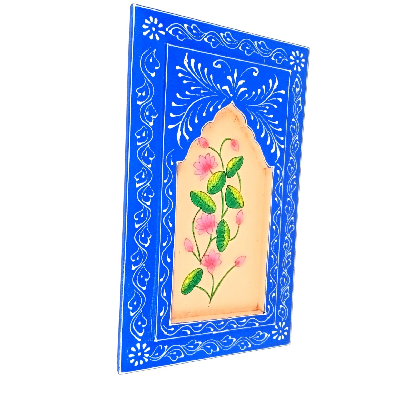 Handcrafted Wooden Painting Frame | Decorative Wall Hanging Home & Living Room Decor | Wooden Art Frame | Traditional Wall Art - 15 Inch (Pack Of 2) - Apkamart