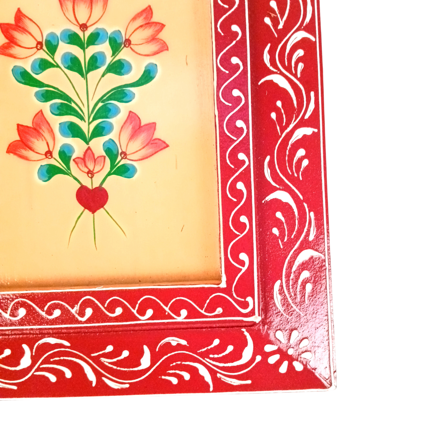 Handcrafted Wooden Painting Frame | Decorative Wall Hanging For Living Room Décor | Wooden Art Frame | Traditional Wall Art - 15 Inch - Apkamart