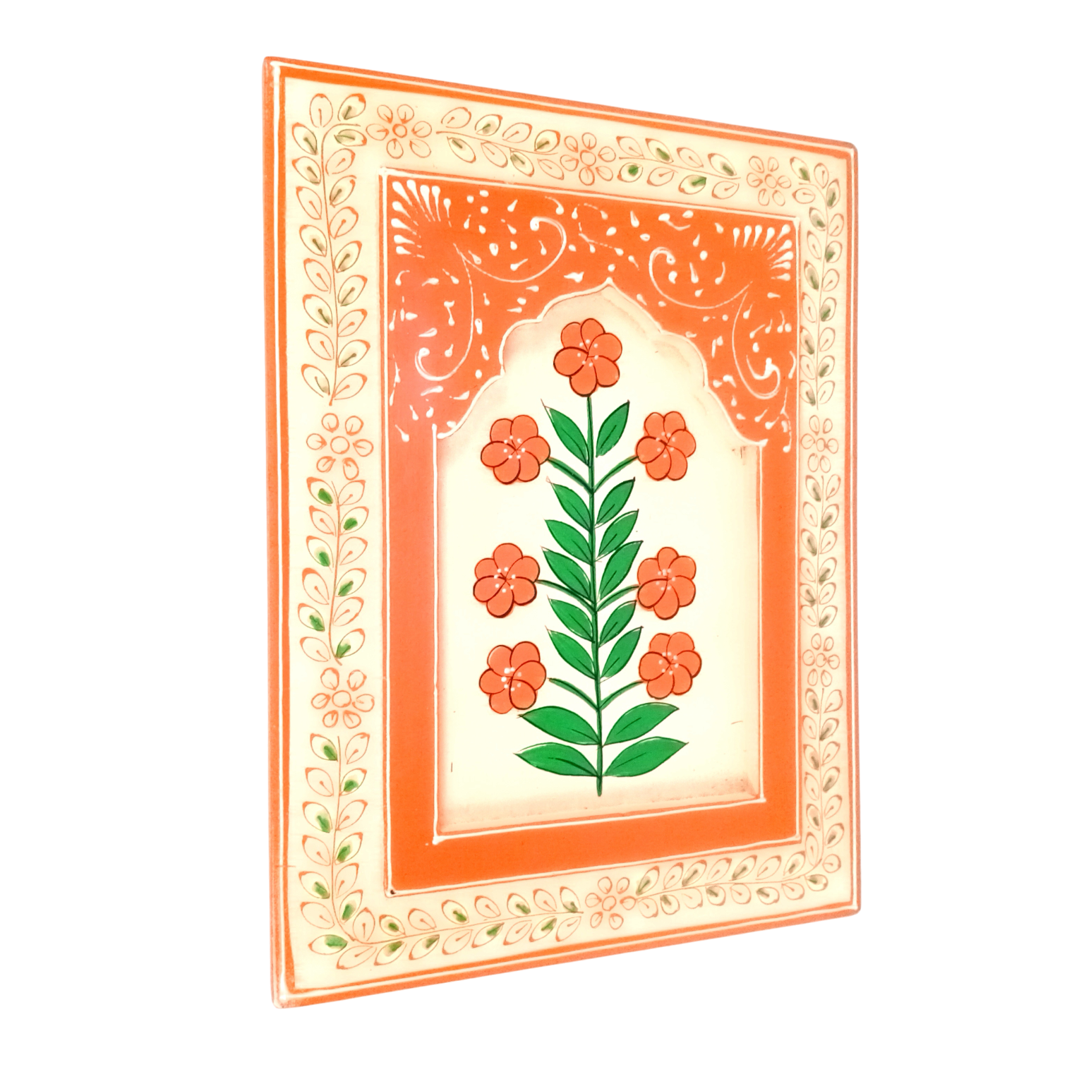 Handcrafted Wooden Painting Frame | Decorative Wall Hanging for Home & Living Room Decor | Wooden Art Frame | Traditional Wall Art - 12 Inch - Apkamart 