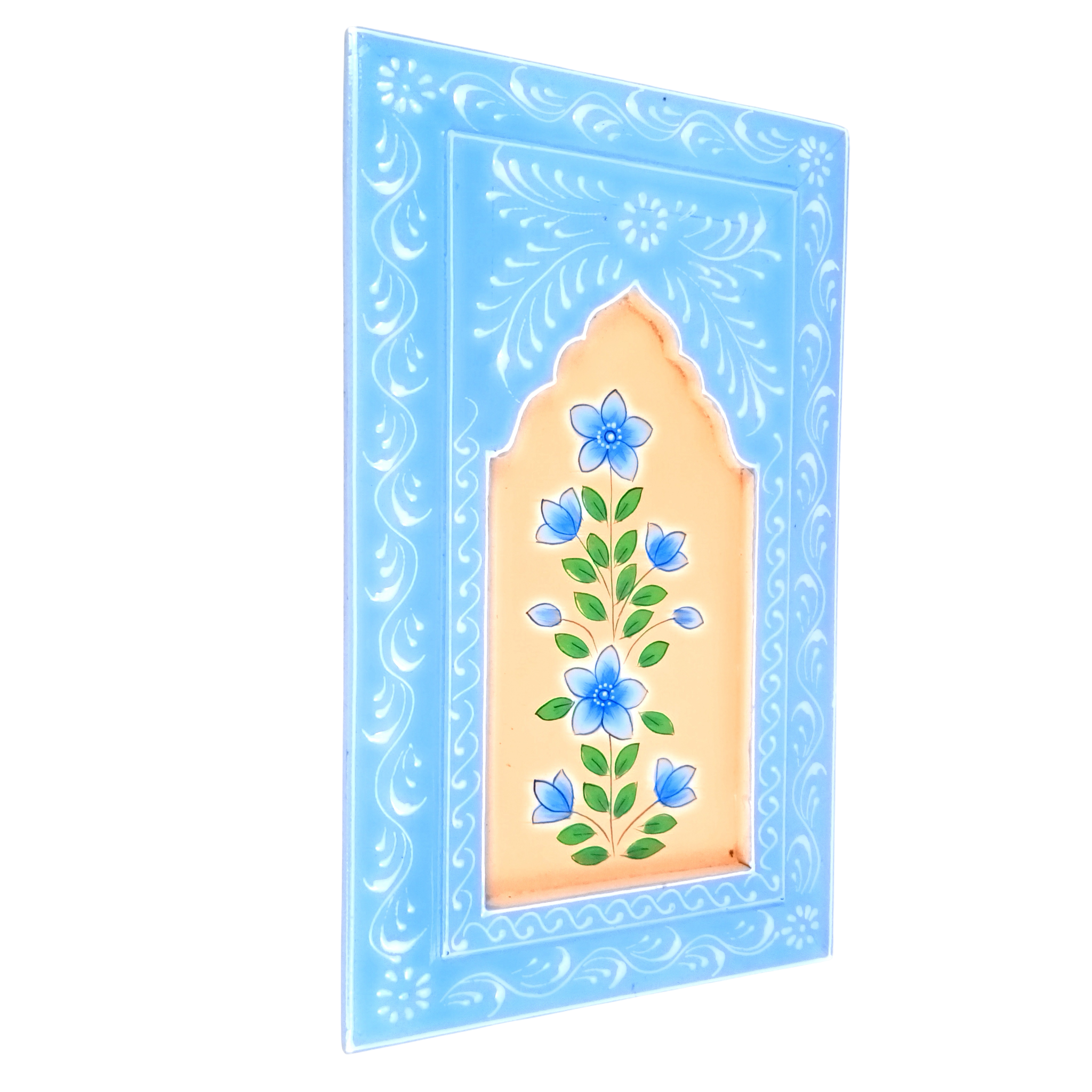 Handcrafted Wooden Frame | Decorative Painting Wall Hanging | Wooden Wall Decor for Home, Living Room| Traditional Handcrafted Home Decoration - 15 Inch - Apkamart