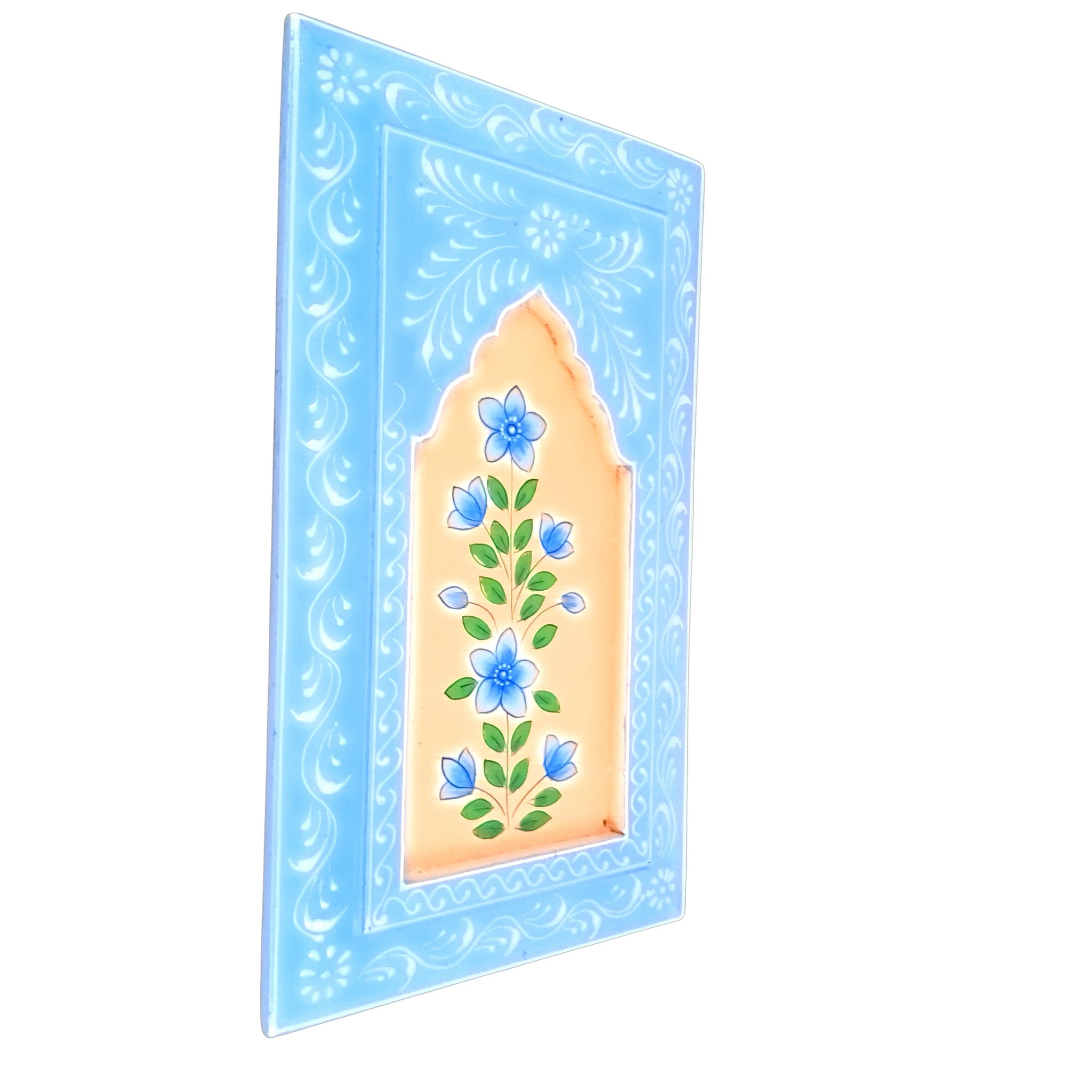 Handcrafted Wooden Frame | Decorative Painting Wall Hanging | Wooden Wall Decor for Home, Living Room| Traditional Handcrafted Home Decoration - 15 Inch - Apkamart