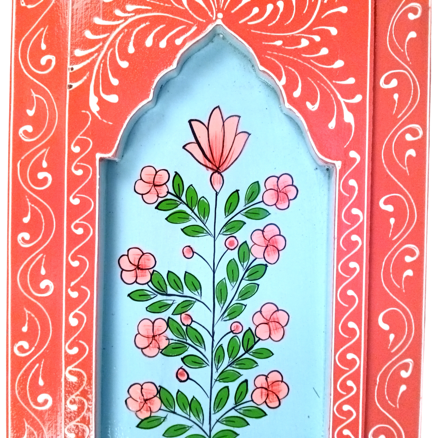 Handcrafted Wooden Painting Frame | Decorative Wall Hanging Photo Frame for Home & Living Room Decor | Wooden Art Frame | Traditional Wall Art - 15 Inch - Apkamart