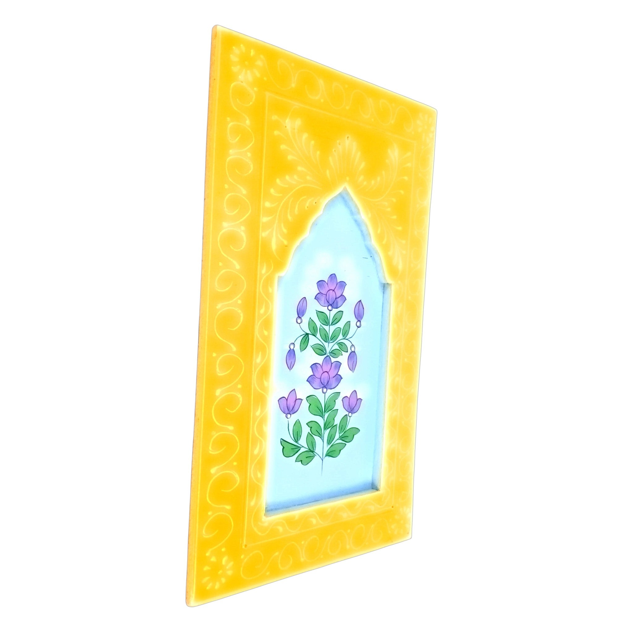 Handcrafted Wooden Painting Frame | Decorative Wall Hanging Photo Frame for Home & Living Room Décor | Wooden Art Frame | Traditional Wall Art - 15 Inch - Apkamart