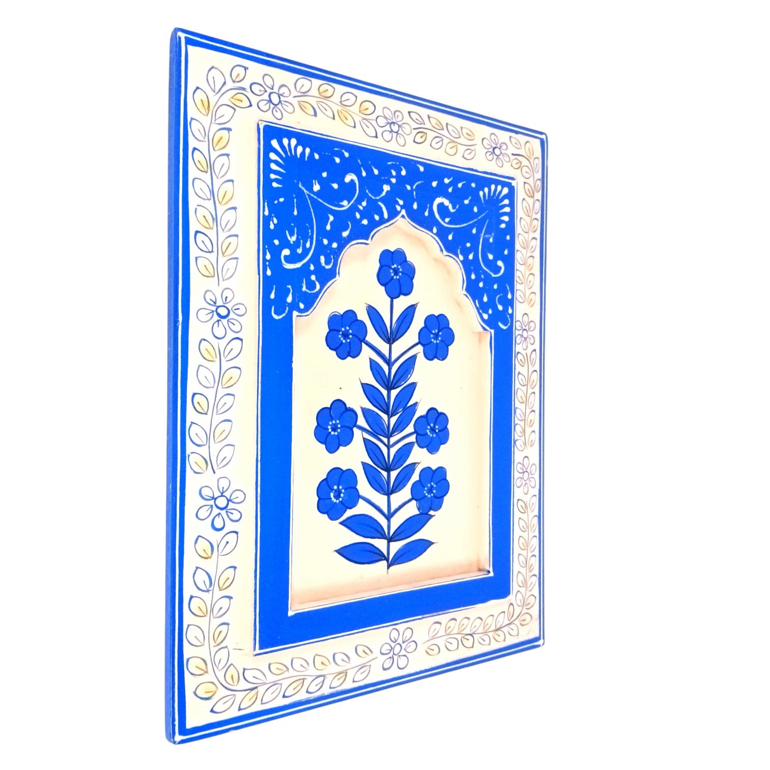 Handcrafted Wooden Painting Frame | Decorative Wall Hanging for Home & Living Room Decor | Rustic Wooden Art Frame - 12 Inch - Apkamart