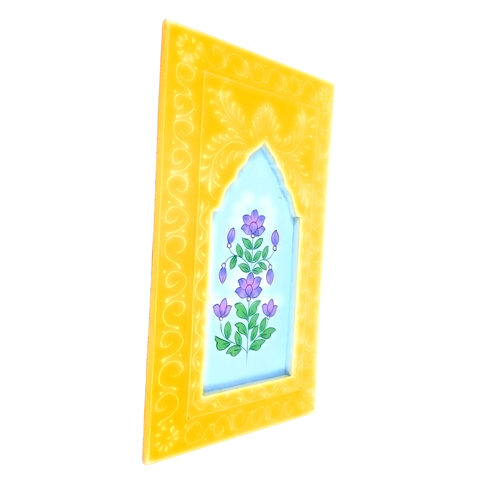 Handcrafted Wooden Painting Frame | Decorative Wall Hanging Photo Frame for Home & Living Room Décor | Wooden Art Frame | Traditional Wall Art - 15 Inch - Apkamart