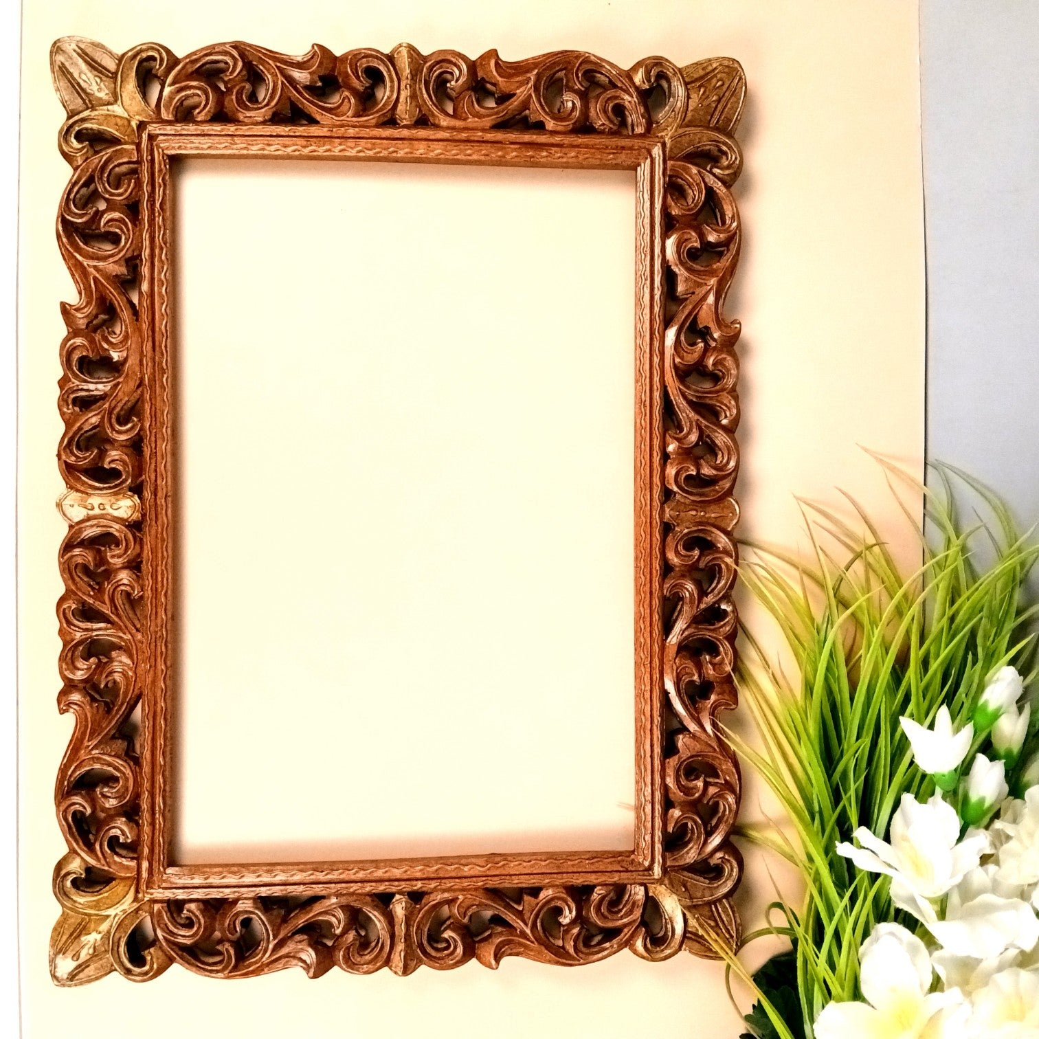 Wooden Jharokha for Mirror & Photo Frame | Traditional Rajasthani Wall Hanging | Ethnic Wooden Frame for Home Decor & Wall Decoration - 23 Inch - Apkamart