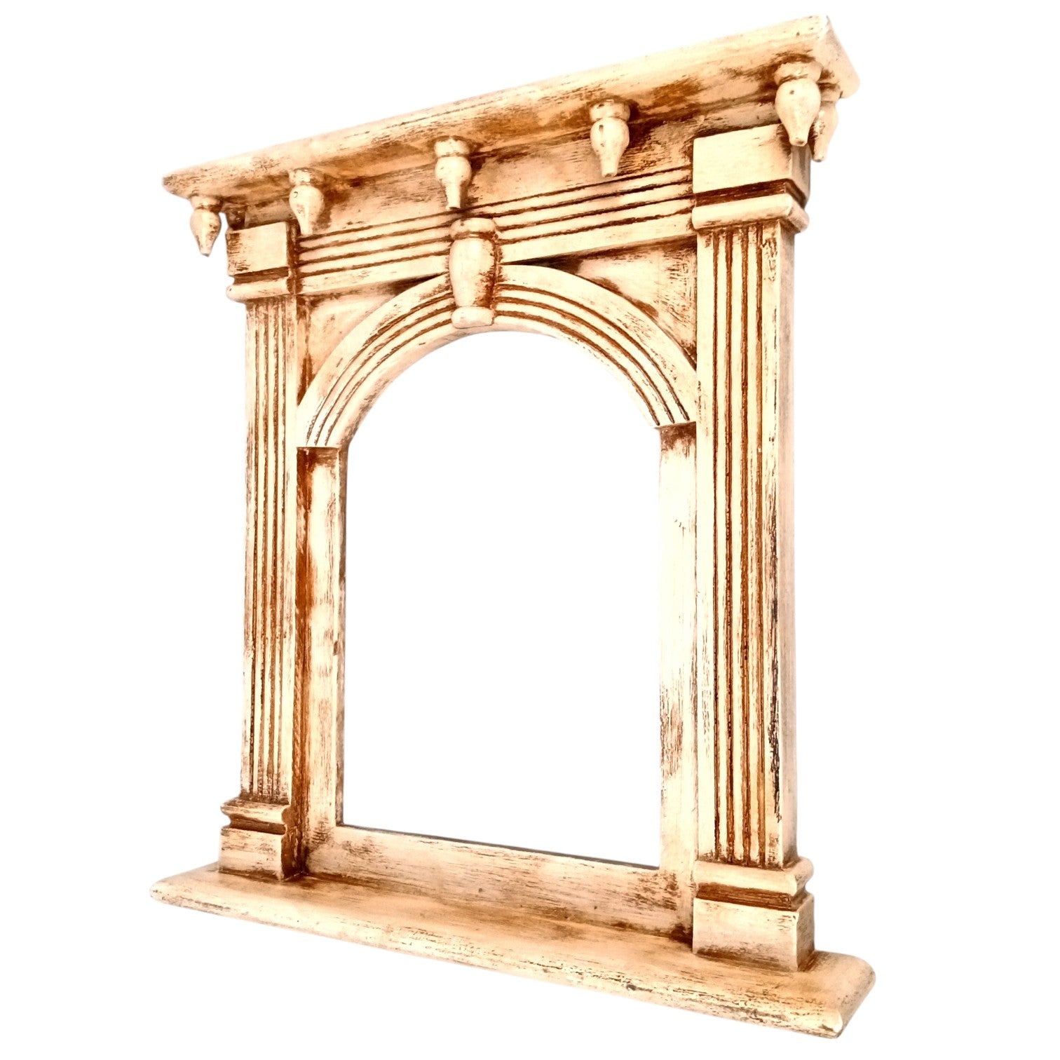 Wooden Jharokha Wall Hanging – Decorative Window Frame for Home, Living Room, Entrance & Wall Decor - 17 Inch - Apkamart
