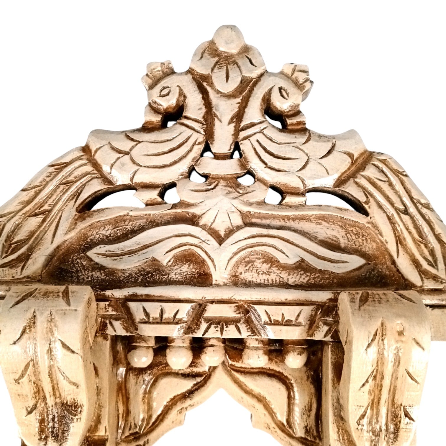 Wooden Jharokha Peacock Design | Decorative Wall Hanging Window Frame | Traditional Handcrafted Jharokha for Home Decor, Mirror, Photo Frame & Gifting - 18 Inch - Apkamart