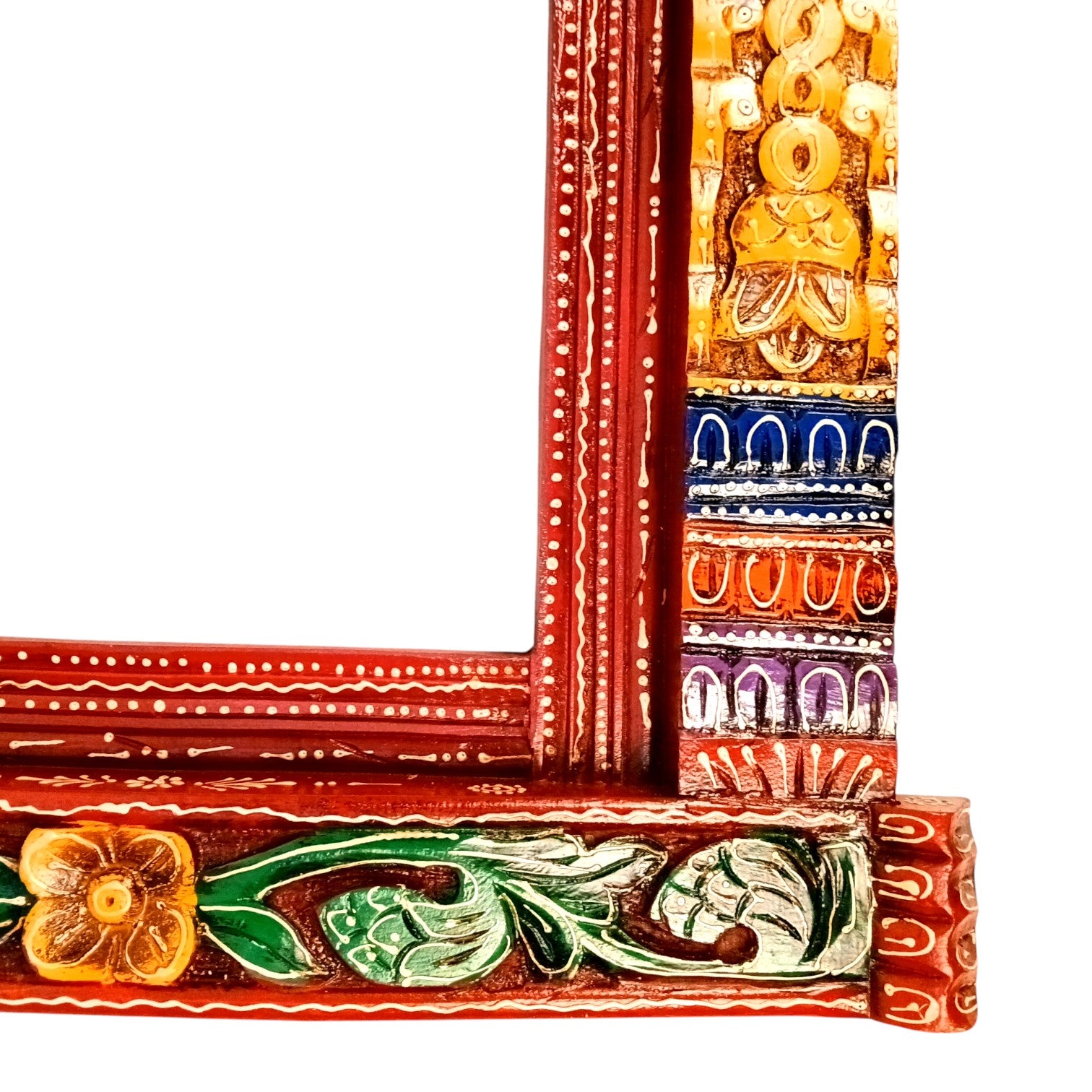 Wooden Jharokha for Mirror & Photo Frame | Traditional Rajasthani Wall Hanging | Ethnic Wooden Frame for Home Decor & Wall Decoration - 36 Inch - Apkamart