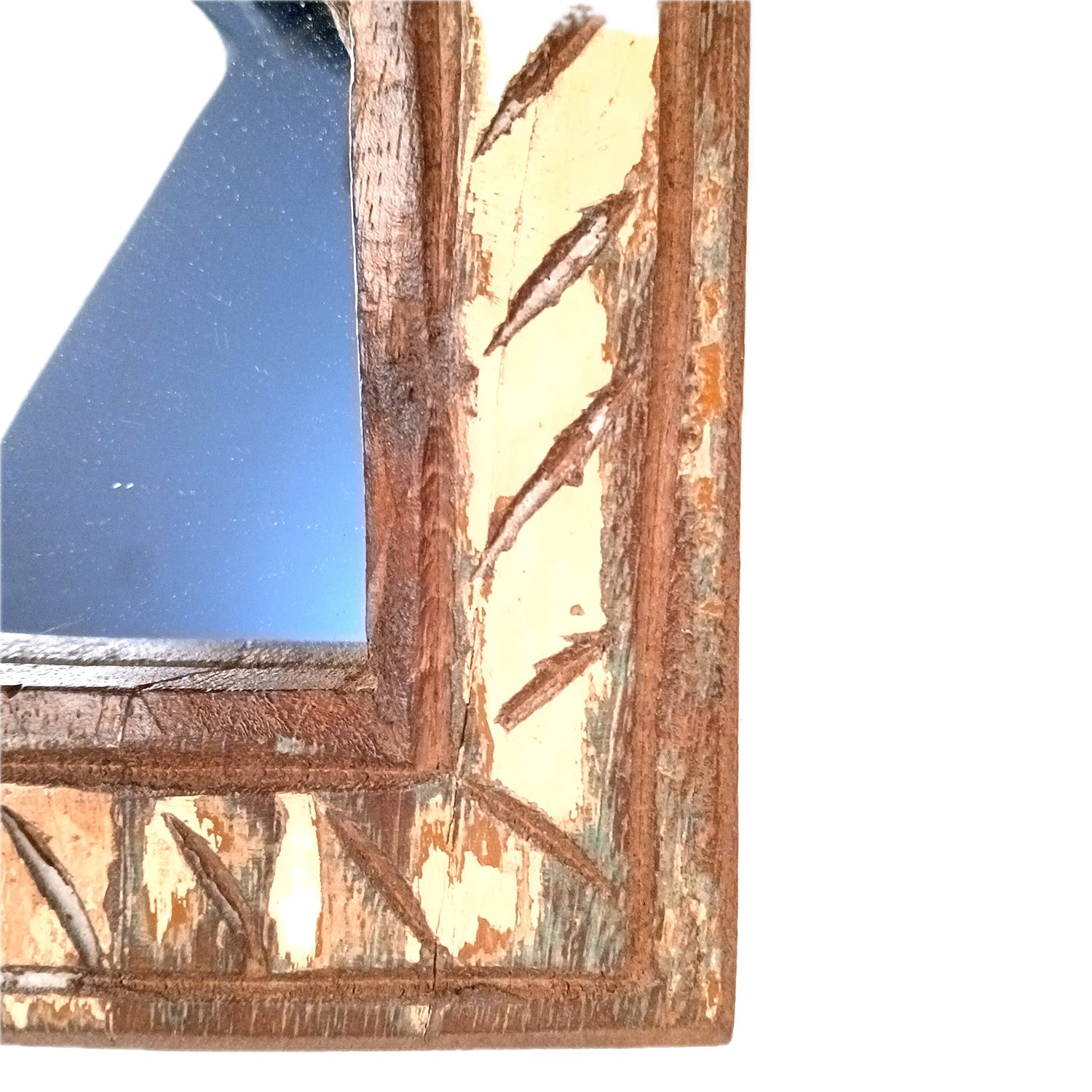 Wooden Jharokha Frame With Replaceable Mirror | Antique Finish Rustic Jharokha Carved in Solid Wood - For Wall Decor, Entrance, Living Room, Home Decor & Gifts - 7 Inch - Apkamart #Style_Design 4