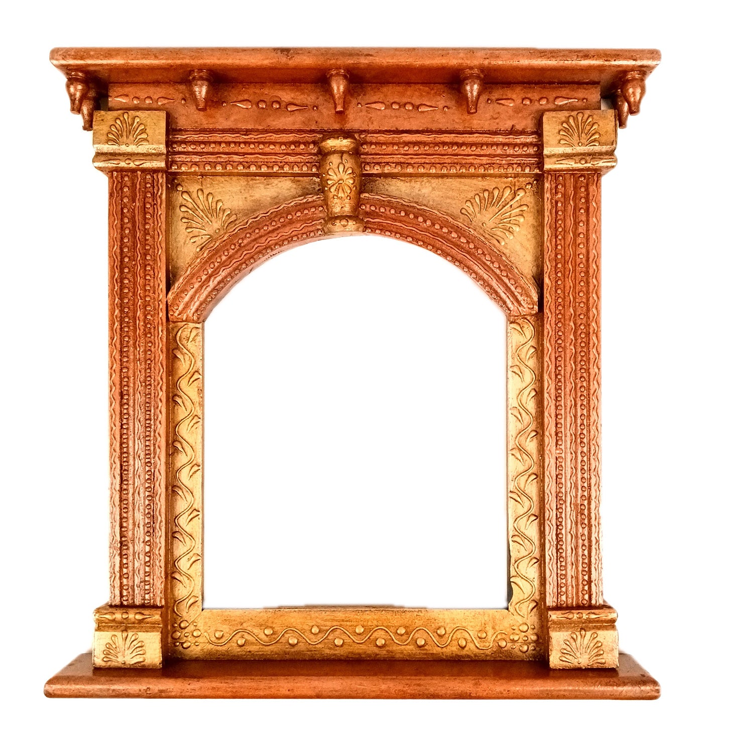 Jharokha Wall Hanging | Wooden Jharokha Frame Hangings - For Home, Wall Decor, Living room, Entrance Decoration & Gifts - 17 Inch (Wood, Brown) - Apkamart #Colour_Brown