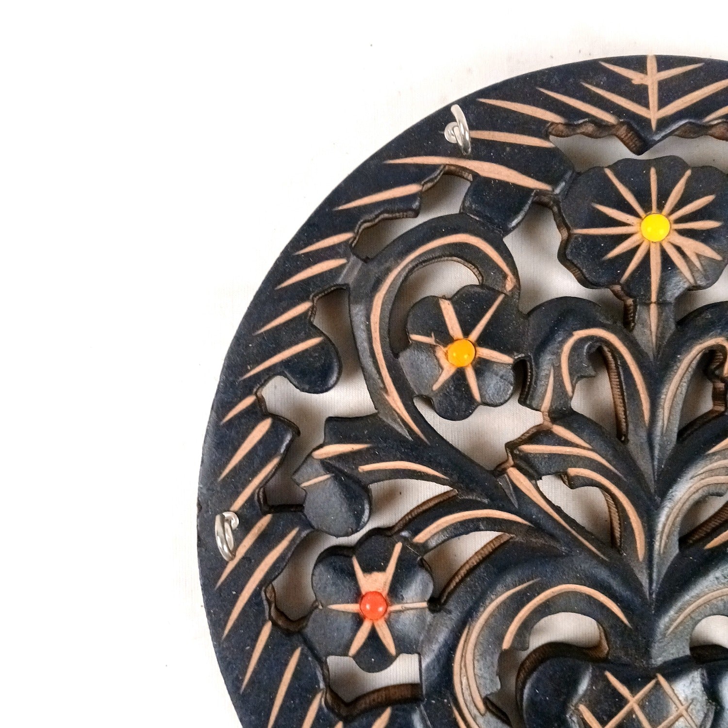 Wooden Key Holder | Wall Mounted Wooden Key Organizer for Home Entrance, Living Room & Office | Decorative Key Rack for Door & Wall Decor - 11 Inch (7 Hooks) - Apkamart