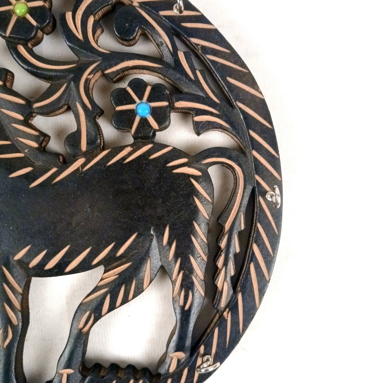 Wooden Key Holder | Wall Mounted Wooden Key Organizer for Home Entrance, Living Room & Office | Decorative Key Rack for Door & Wall Decor - 11 Inch (7 Hooks) - Apkamart