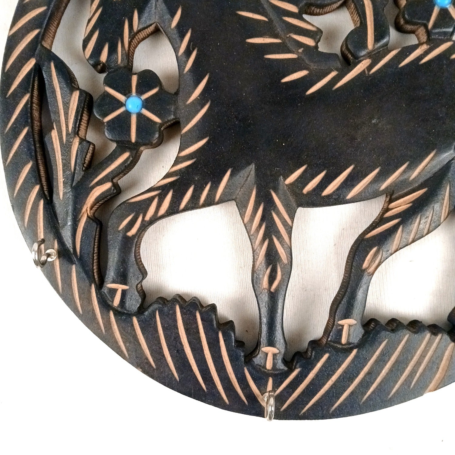 Wooden Key Holder | Wall Mounted Wooden Key Organizer for Home Entrance, Living Room & Office | Decorative Key Rack for Door & Wall Decor - 11 Inch (7 Hooks) - Apkamart