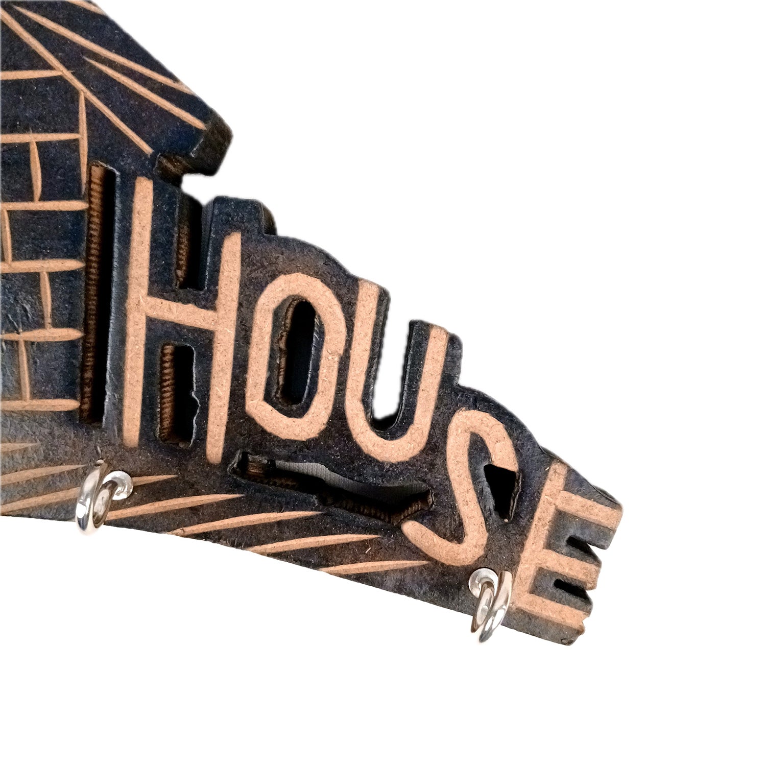 Key Hook Wall Decor | Key Holder Stand Key House Design| Key Hanger Organiser - For Home, Entrance, Office Decor & Gifts - 10 Inch (8 Hooks) (pack Of 2) - Apkamart