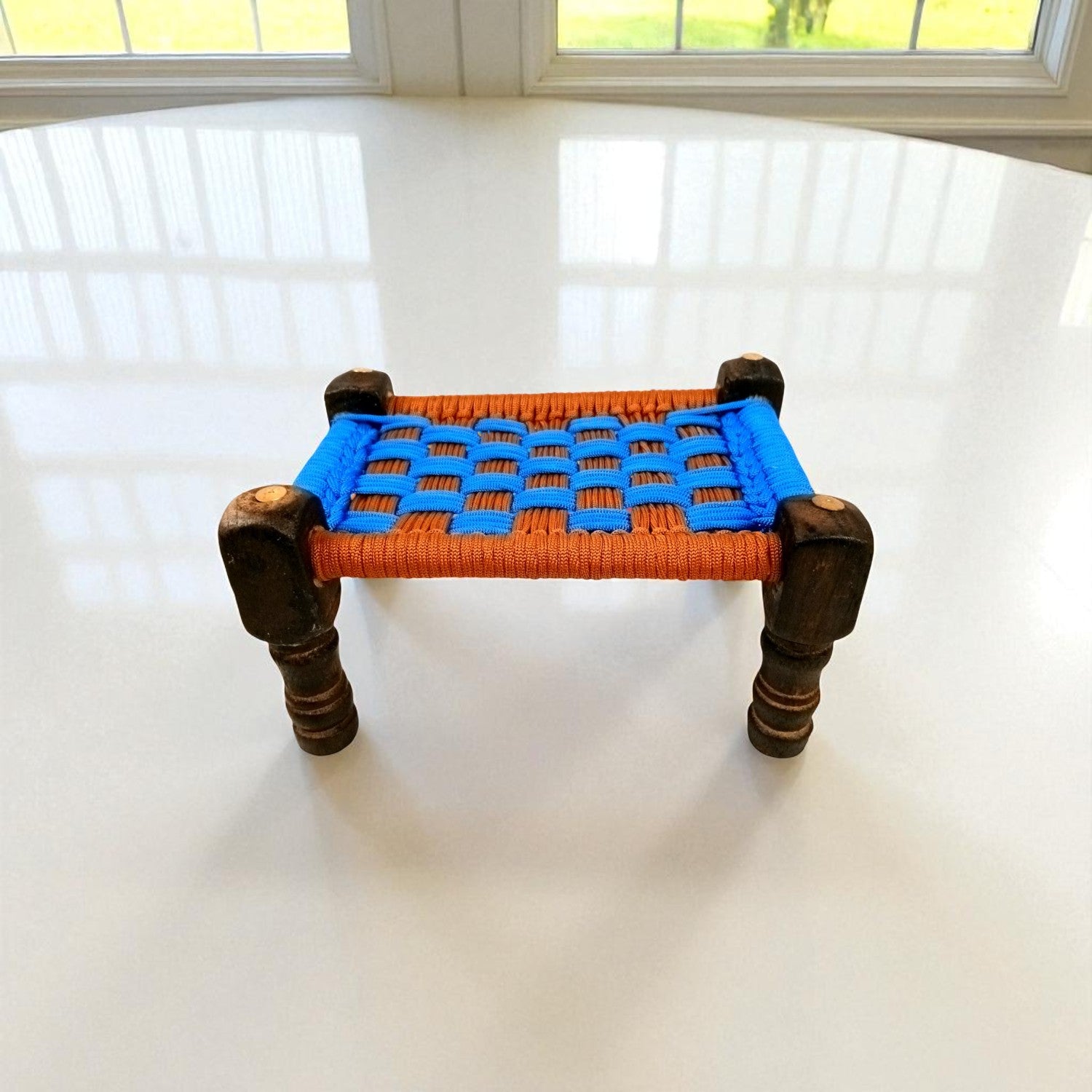 Charpai Khaat Bed Miniature | Wood & Jute Small Chaarpai Khat Cot - for Ladoo Gopal Ji, Home Decor, For keeping God Showpiece | Kids Toys Gift - 10 Inch (Pack of 3) - Apkamart