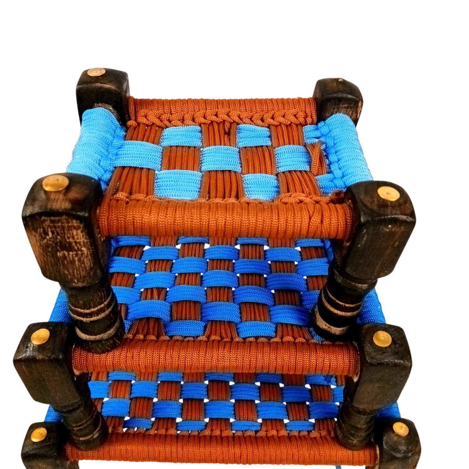 Charpai Khaat Bed Miniature | Wood & Jute Small Chaarpai Khat Cot - for Ladoo Gopal Ji, Home Decor, For keeping God Showpiece | Kids Toys Gift - 10 Inch (Pack of 3) - Apkamart