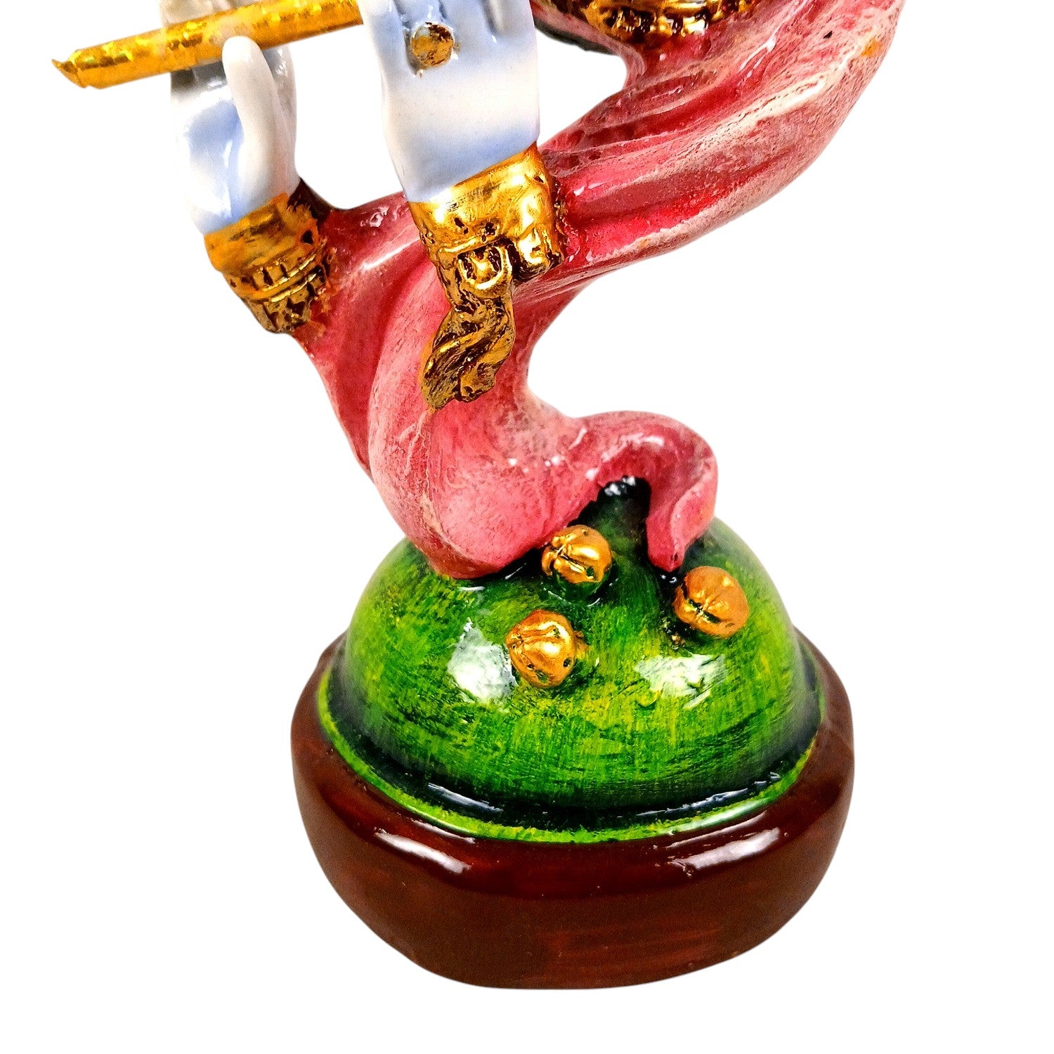 Krishna Statue with Bansuri for Home & Pooja Room Decor | Religious Table Decor, Diwali & Janmashtami Gift - 11 Inch - Apkamart