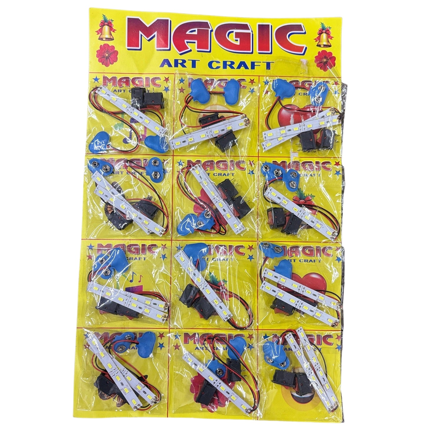 LED Light Connector for Kids Art & Craft | DIY LED Connecting Lights for School Projects, Science Experiments, STEM Learning & Creative Decoration - (Pack Of 12) - Apkamart