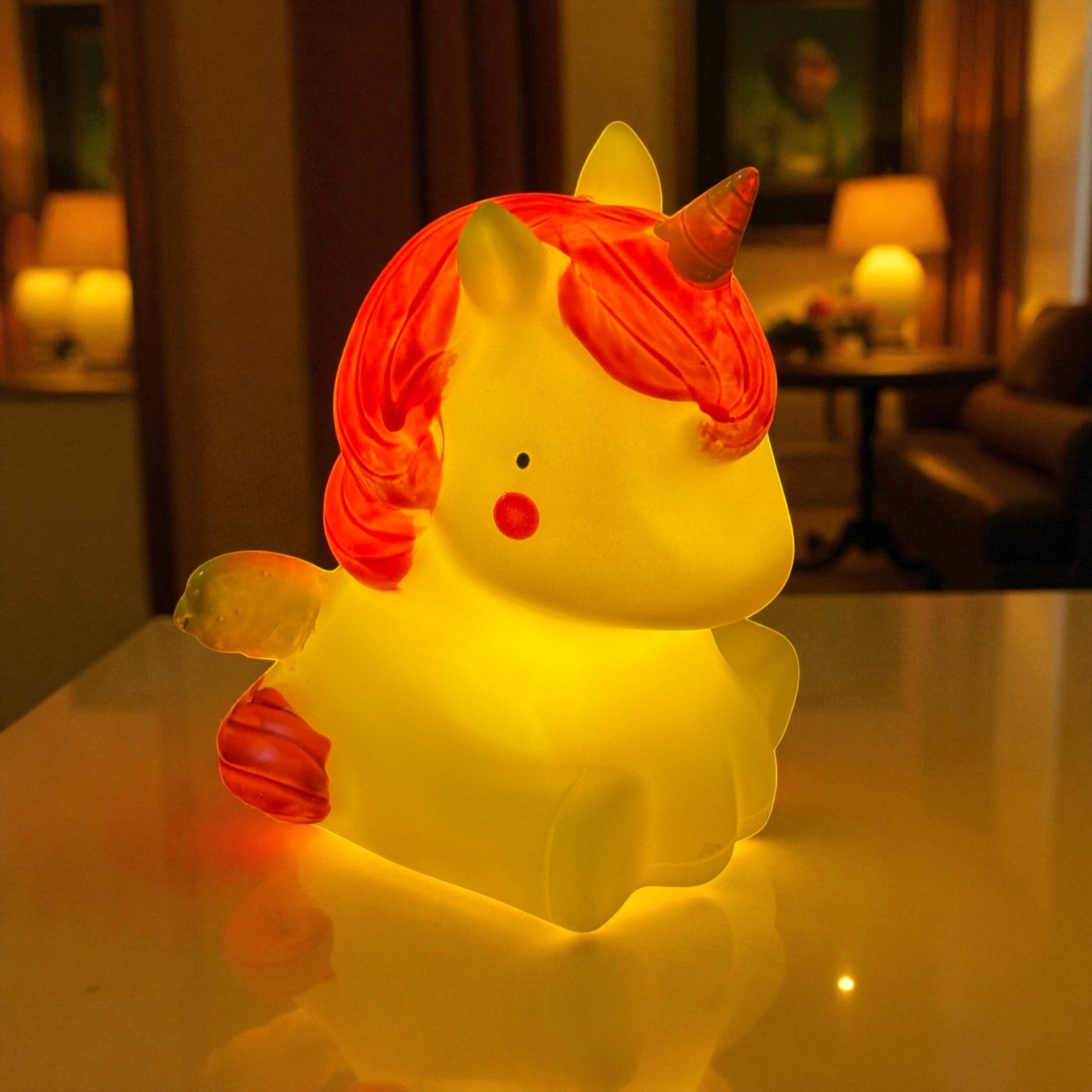 Kids Cartoon Night Light Lamp | Cute Bedside Lamp for Children’s Room | LED Night Lamp Gift for Kids | Birthday Return Gift & Nursery Decor - 4 Inch - Apkamart