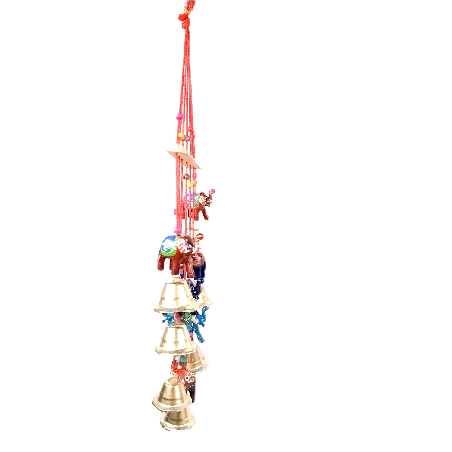 Latkan Toran Wall Hanging Set | Rajasthani Traditional Hangings with Bells -  Elephant Design - For Main Door, Entrance, Wedding, Room, Home, Diwali Decoration - 14 Inch - Apkamart