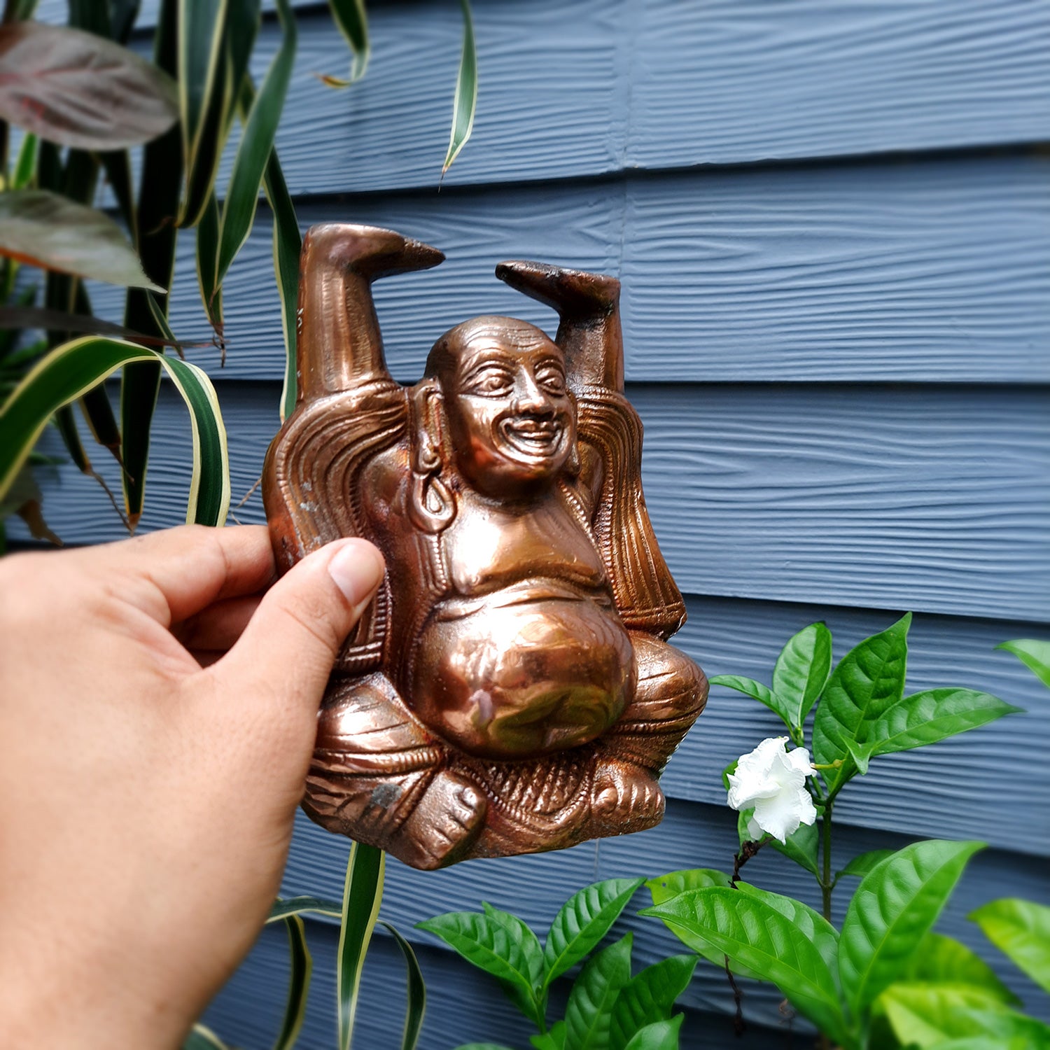 Laughing Buddha Showpiece For Good Luck | Laughing Buddha for Happiness, Positivity, Home Decor & Gift - 7 inch