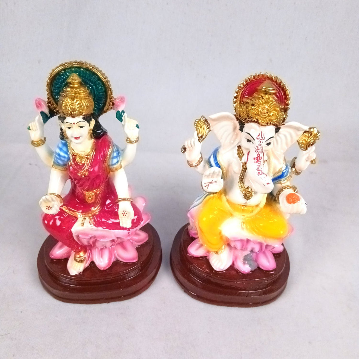 Lakshmi Ganesha Statue Idol Set For Diwali – 6 Inch-Apkamart